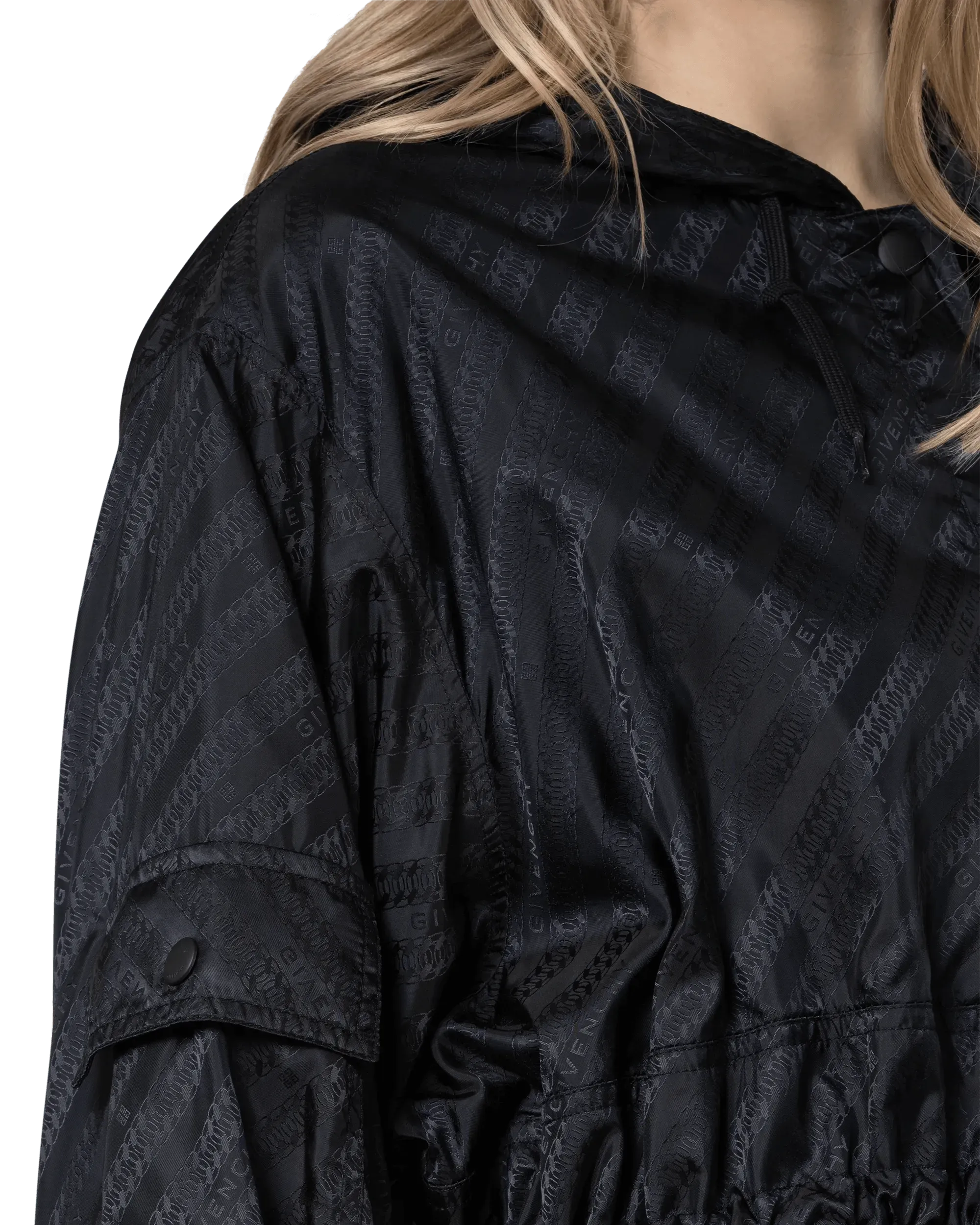 Stylish Chain Logo Windbreaker Jacket for Men & Women | Lightweight Water-Resistant Outerwear for Running, Hiking & Outdoor Activities