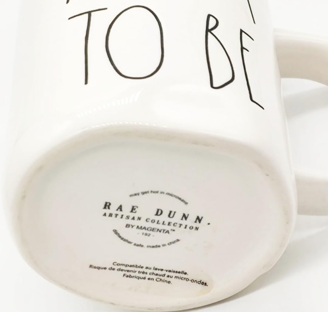 Rae Dunn by Magenta Artisan Collection MOM TO BE Ceramic Large Coffee Mug - Perfect for Pregnancy Announcements, Baby Showers & Mother's Day Gifts