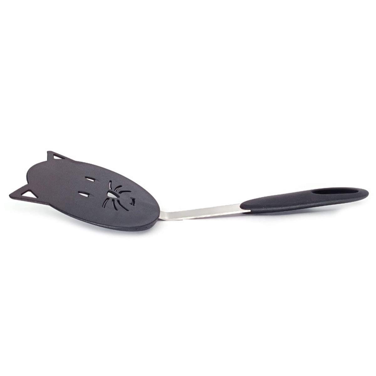 Heat-Resistant Nylon Turner Spatula with Cute Cat Shape - Safe for Non-Stick Cookware, Stainless Steel Bracket - Perfect for Cooking Eggs, Pancakes, Fried Rice & Fish - Ideal for Home Kitchen, Breakfast Making & Asian Cuisine