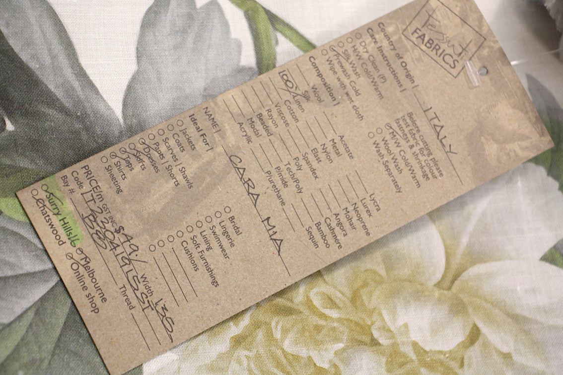 Stylish Cara Mia Printed Linen Fabric - Perfect for Home Decor, DIY Crafts & Fashion Accessories