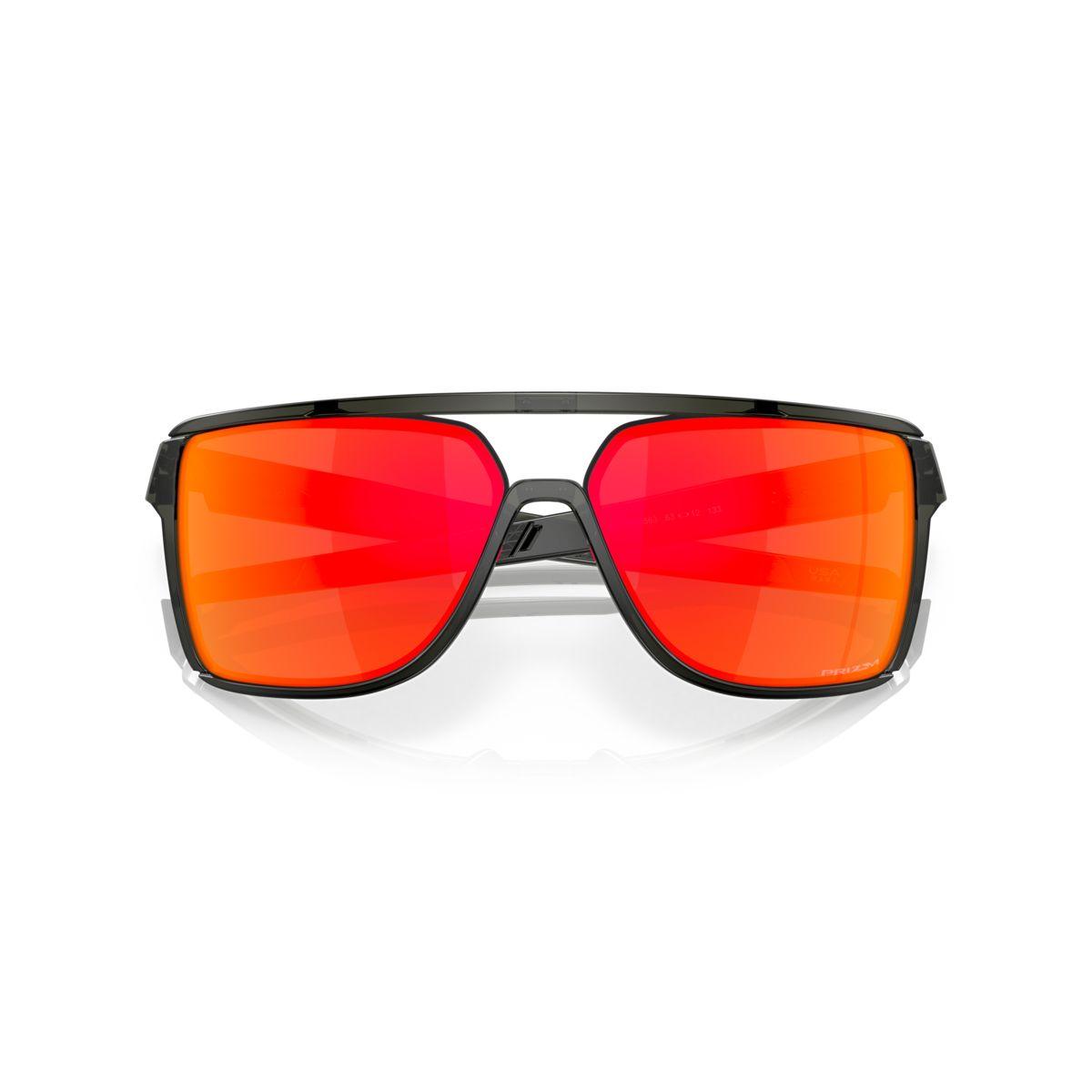 Oakley Castel Matte Grey Smoke Sunglasses with Prizm Ruby Lenses - Model 0OO9147 914705 - Perfect for Running, Cycling & Outdoor Sports