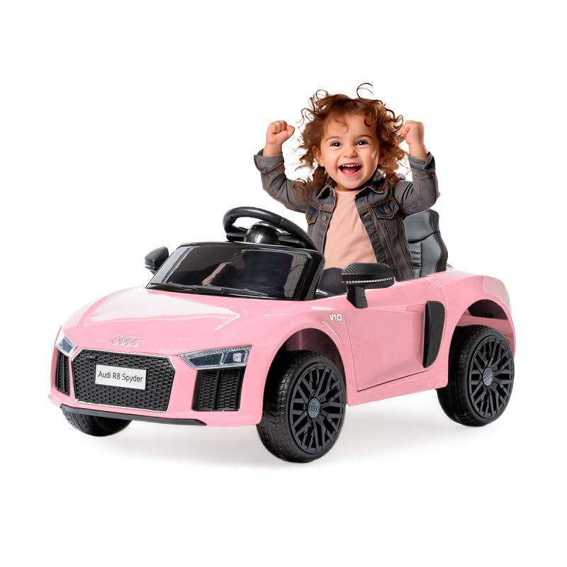 Audi R8 RS 12V Kids Electric Ride-On Car - Realistic Licensed Battery-Powered Toy Vehicle for Boys & Girls Ages 3-8 | Perfect for Indoor Play, Outdoor Driveways, Birthday Gifts & Pretend Play Adventures