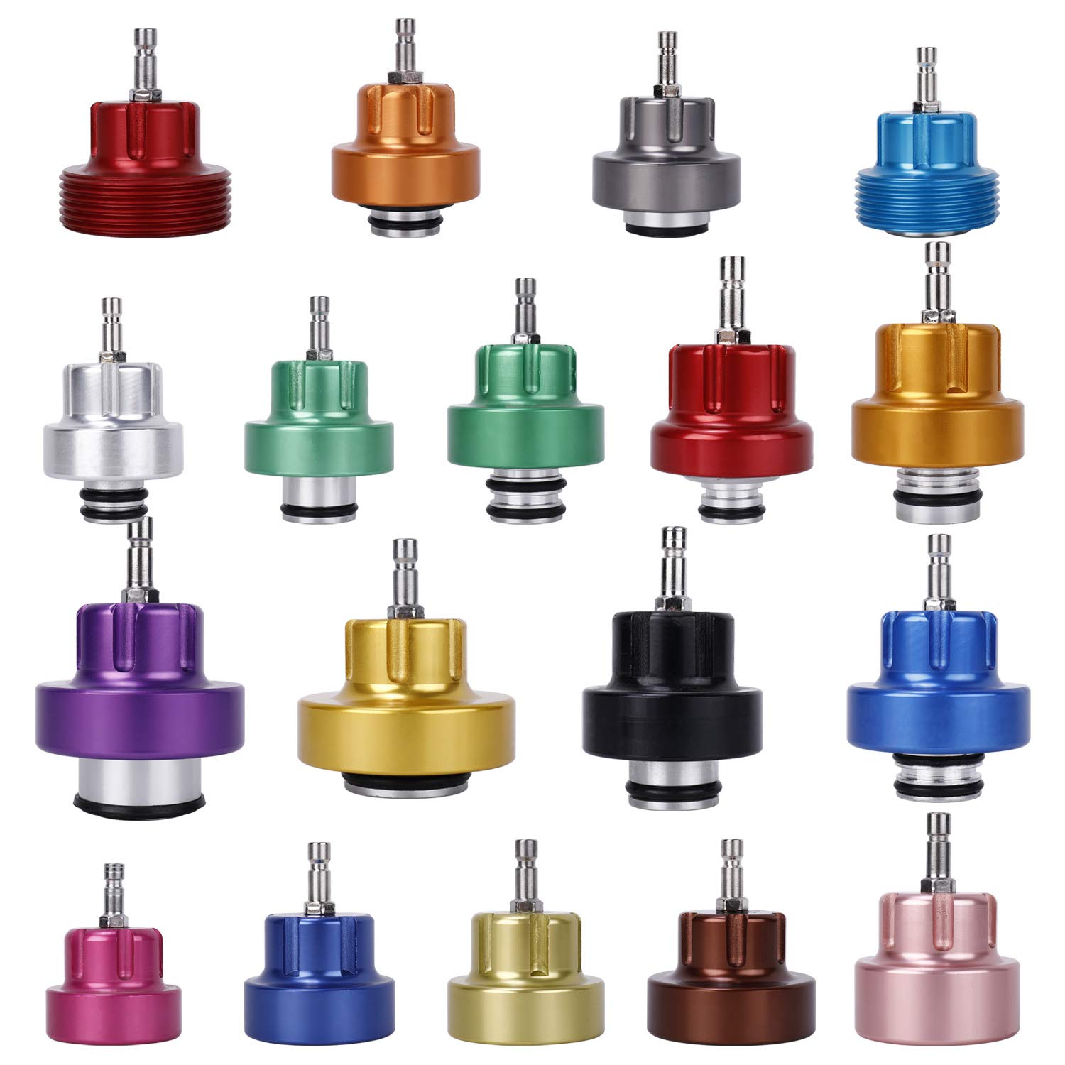 25pcs Cooling System Radiator Cap Pressure Tester Kit - Professional Automotive Diagnostic Tool for Car, Truck & SUV Engine Maintenance (Ideal for Mechanics & DIY Enthusiasts)
