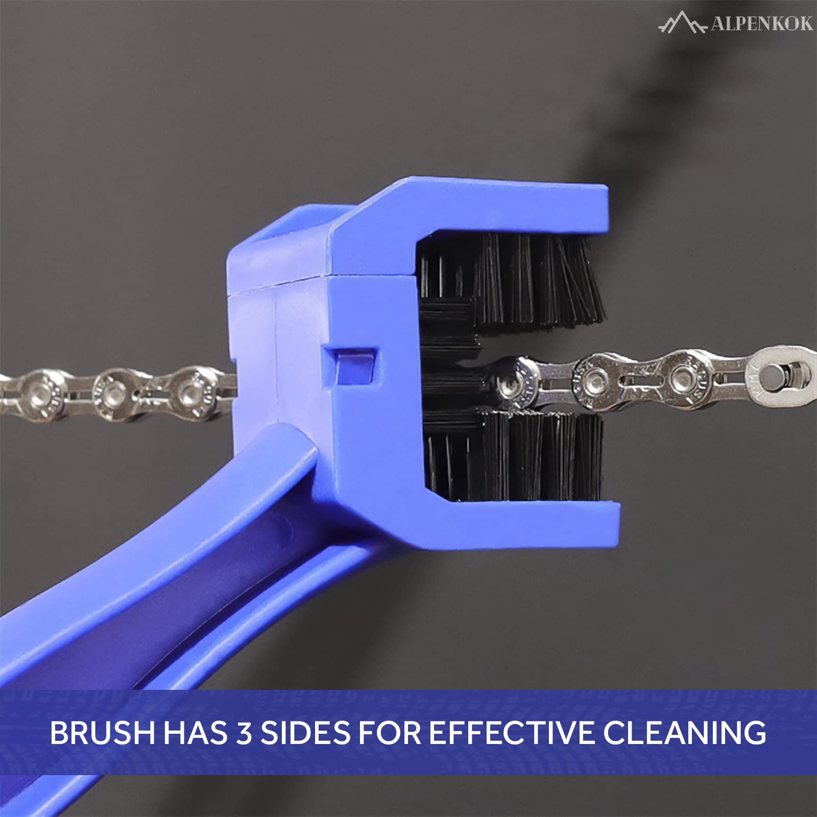 **Bike Chain Cleaner Brush Set - Motorcycle & Bicycle Chain Cleaning Kit with Degreaser & Lube - Wheel Brush Tool for Mountain Bikes & Motorcycles - Perfect for Off-Road & Commuting**