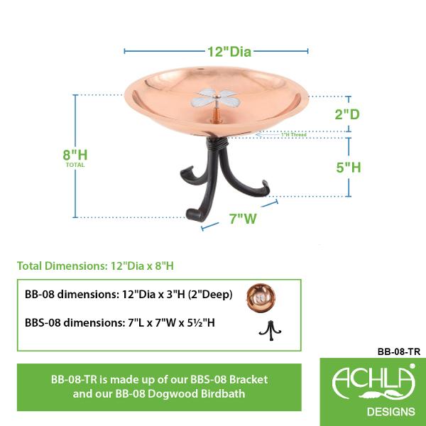 Beautiful Handcrafted Dogwood Birdbath for Garden - Attract Wild Birds with Natural Wood Outdoor Bird Feeder | Perfect for Backyard, Patio & Wildlife Garden Decor