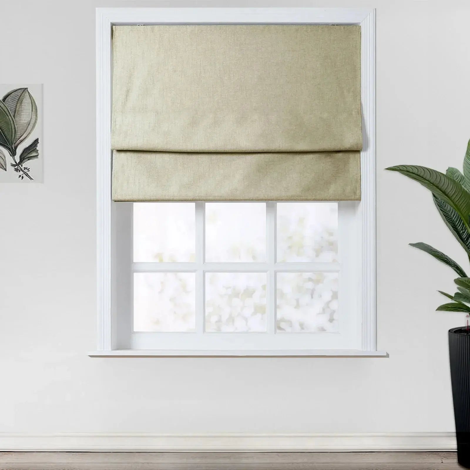 Birkin Velvet Roman Shades for Windows - Blackout Curtains for Bedroom & Living Room - Elegant Home Decor & Light Control