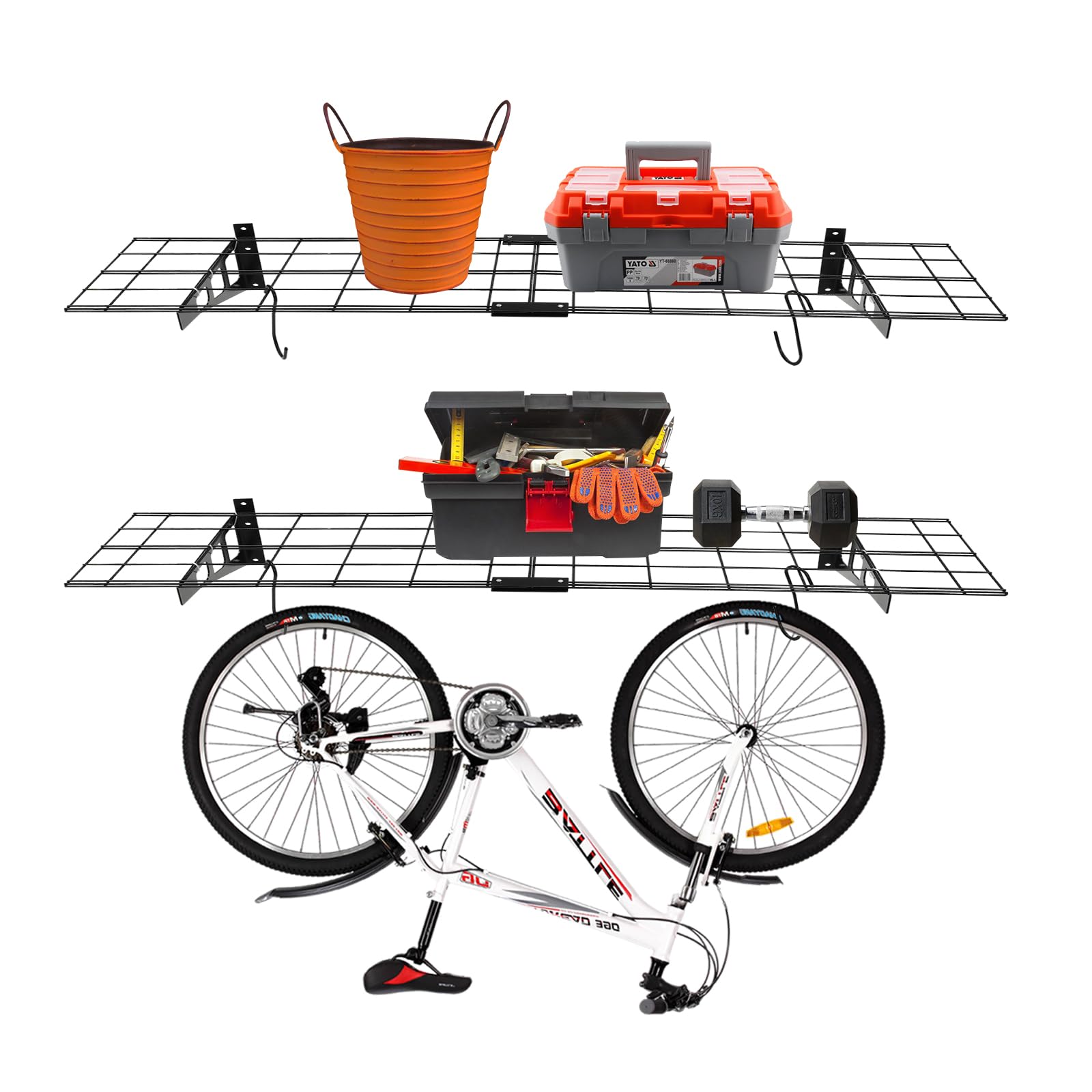 2 Pack Heavy Duty Wall Mounted Garage Shelves 12