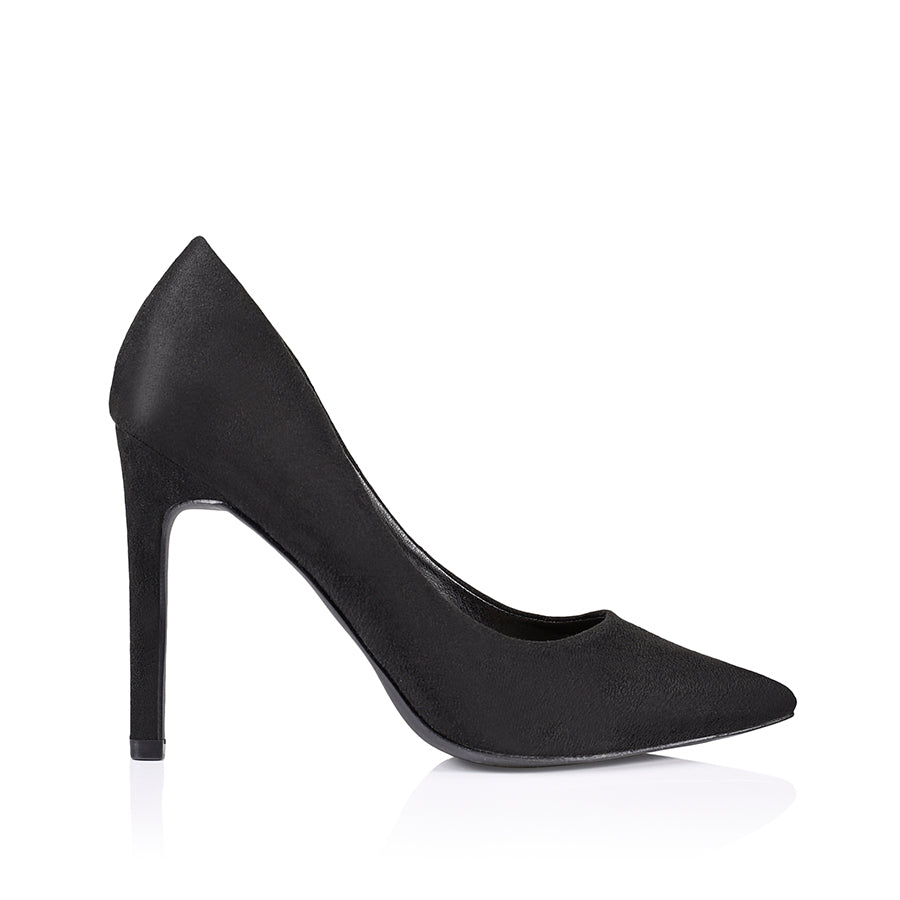 Harolina Black Stiletto Pumps - Women's High Heel Dress Shoes for Party, Wedding & Evening Wear - Pointed Toe Micro Heel Pumps
