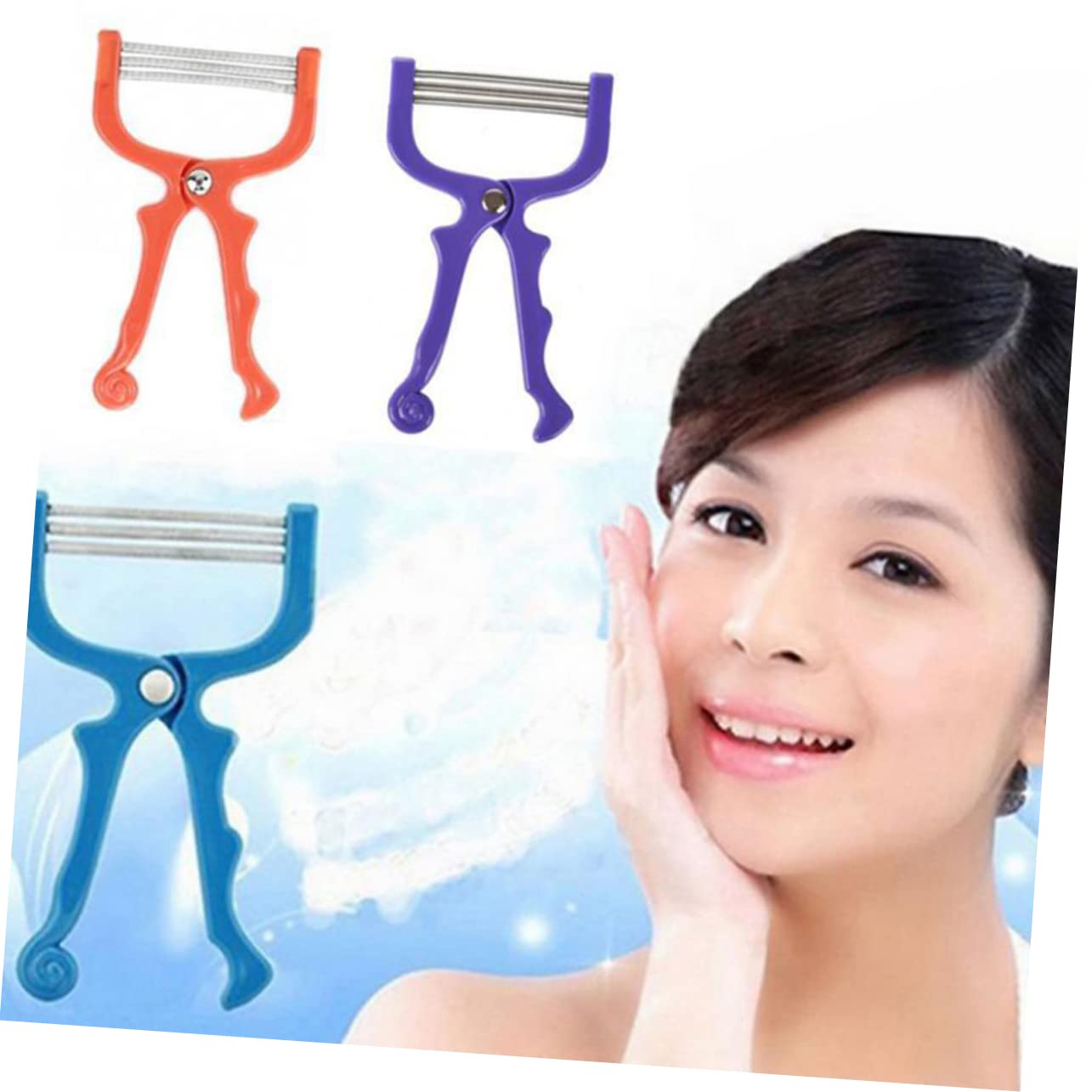 IPetboom 3-Pack Facial Hair Removal Spring Tool - Portable & Reusable Eyebrow & Upper Lip Hair Remover for Women - Perfect for Travel, Home Use & Quick Touch-Ups