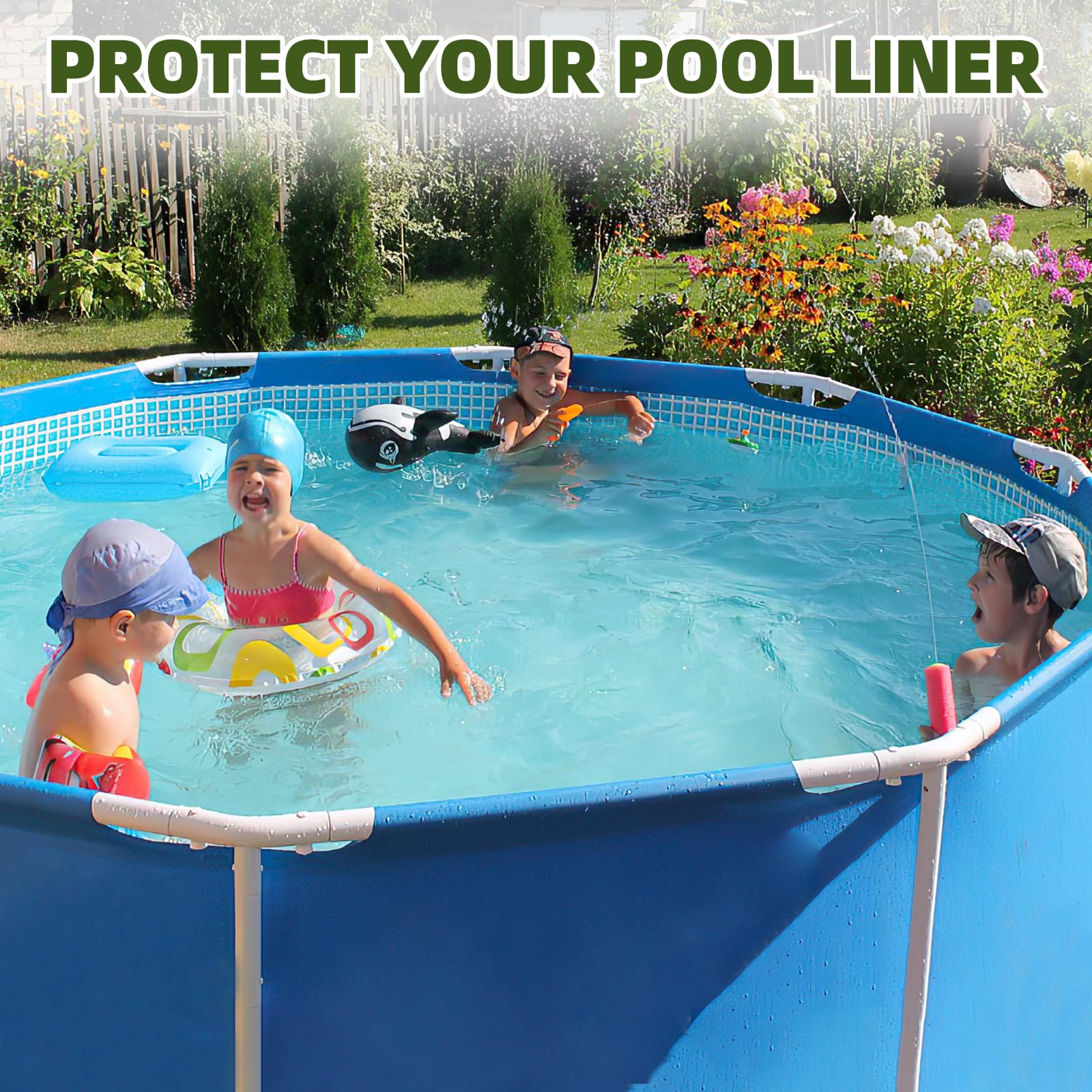 15ft Premium Pool Liner Pad for Above Ground Pools - Heavy Duty Protective Mat Prevents Damage from Rocks, Roots & Sharp Objects - Extends Pool Liner Lifespan (Black) - Ideal for Backyard, Inground & Outdoor Swimming Pool Protection