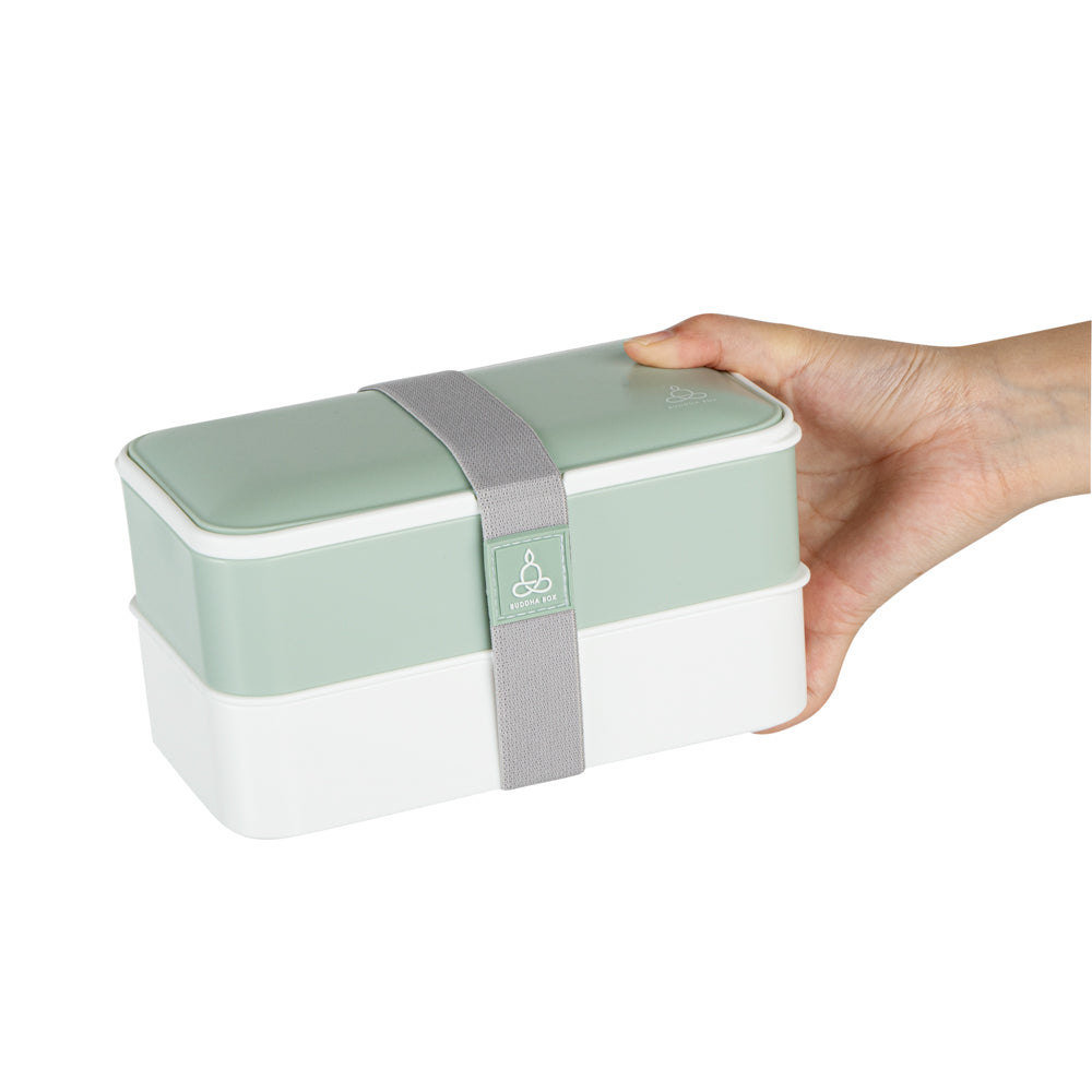 Bento Tek 41oz Eco-Friendly Buddha Lunch Box with Utensils & Sauce Cup - 7.25