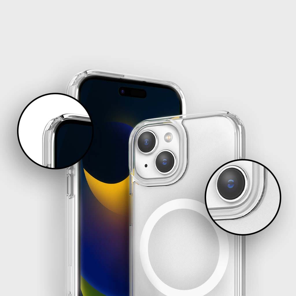 iPhone 15 Clear Case with MagSafe - Slim Protective Cover for Wireless Charging | Perfect for Everyday Use, Travel & Work