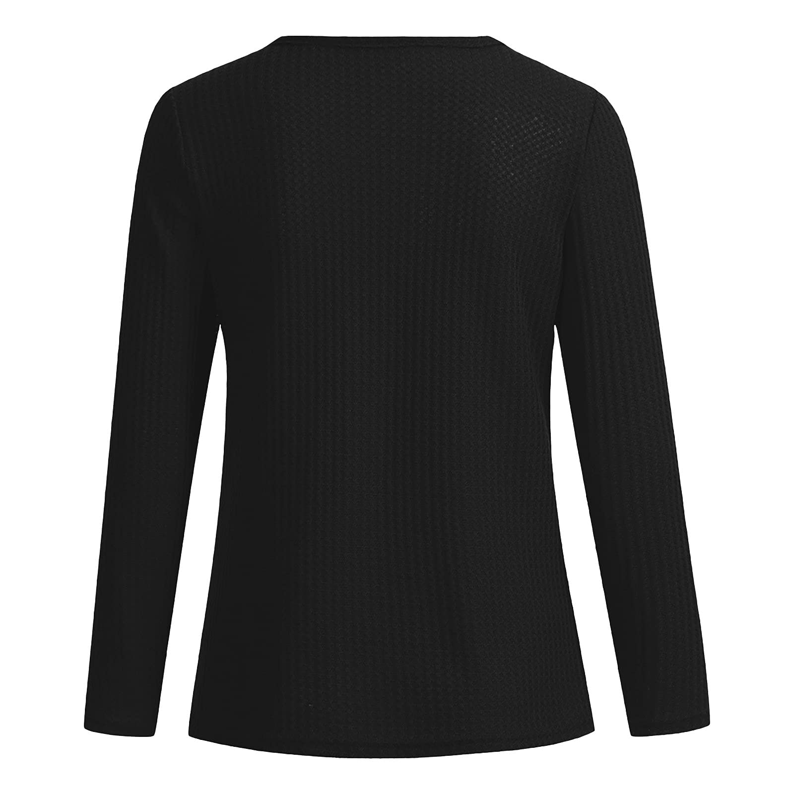 SERYU Women's Waffle Knit Long Sleeve V-Neck Loose Fit Pullover Sweater - Soft Warm Casual Tops for Fall Winter, Perfect for Office, Travel & Daily Wear