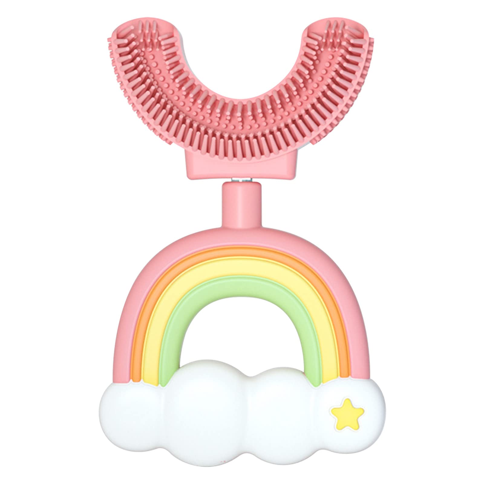 360° U-Shaped Kids Toothbrush - Soft Bristles for Gentle Cleaning, Cute Manual Toothbrush for Children's Oral Care - Perfect for Daily Brushing at Home & Travel