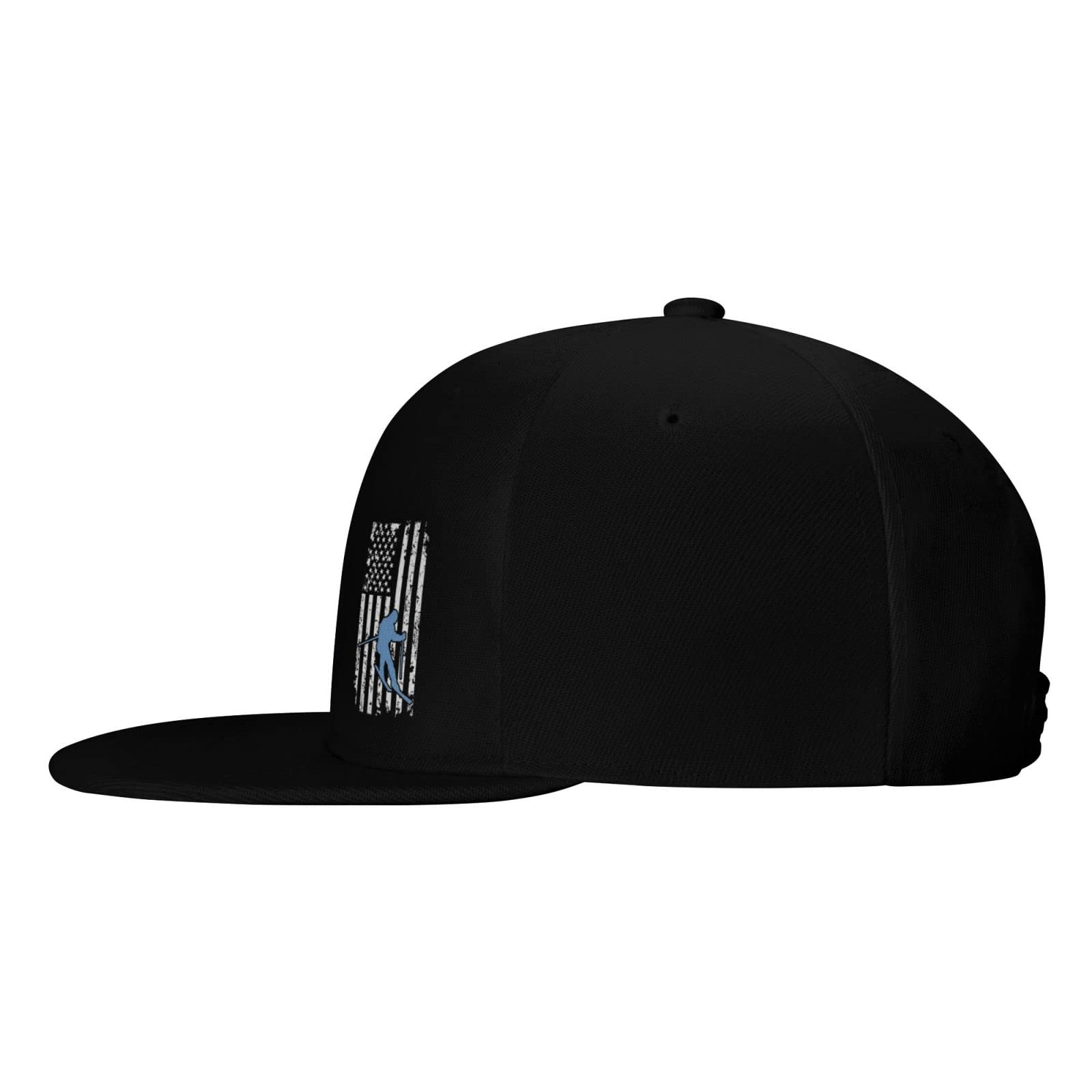 Adjustable Snapback Hats for Men & Women - Flat Brim Baseball Cap with Fashionable Hip Hop Style - Black Trucker Hat for Casual Wear, Street Fashion & Outdoor Activities