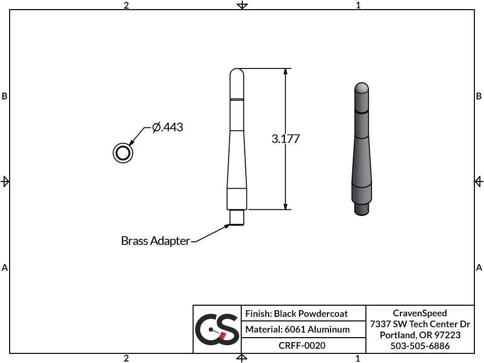 2023 Jeep Gladiator (JT) Short Stubby Antenna Replacement - Durable 6.75