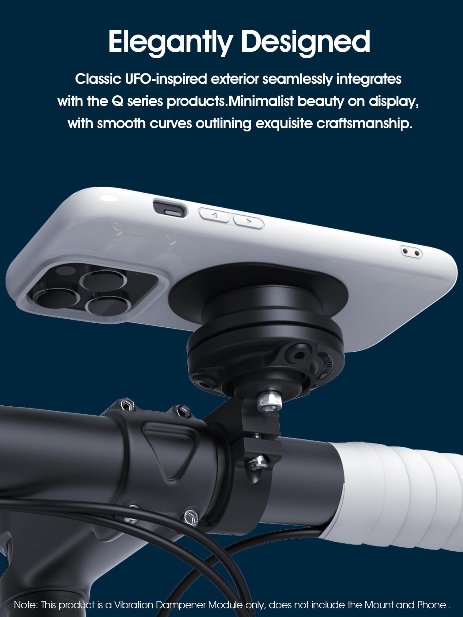 Sincetop Vibration Dampener Quad Mount - Shockproof Bike & Motorcycle Phone Holder for iPhone & Android - Perfect for Mountain Biking, Road Cycling & Motorcycle Adventures