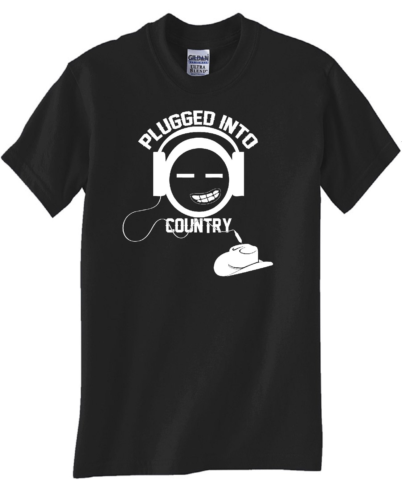 STUFF WITH ATTITUDE Country Black Graphic T-Shirt for Men & Women | Vintage Style Band Tee | Perfect for Concerts, Casual Wear & Gifts