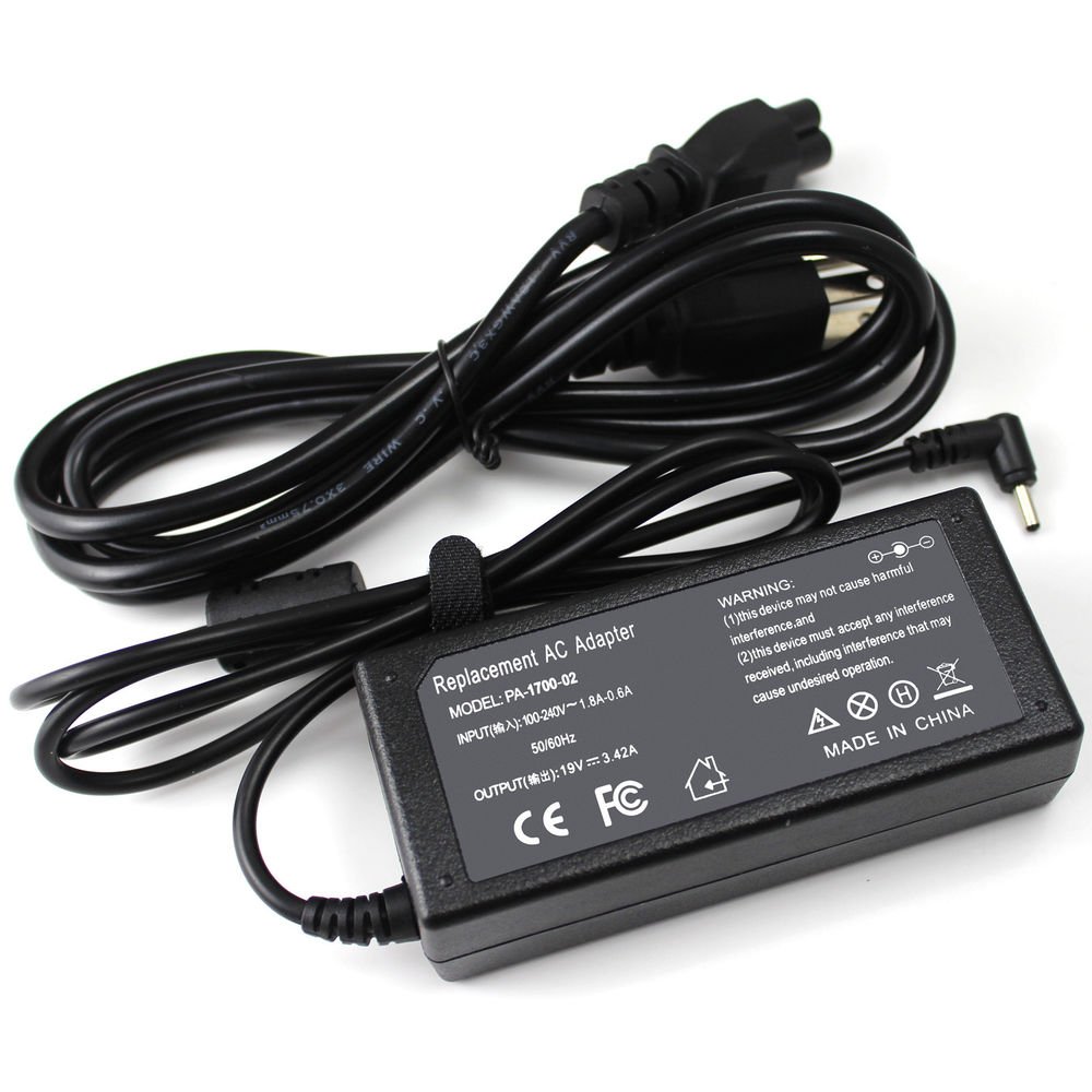 Original AC Adapter Charger for Acer Aspire V3-371-57JZ Laptop - 45W Power Supply Cord with 5.5mm Tip - Perfect for Home, Office & Travel Use