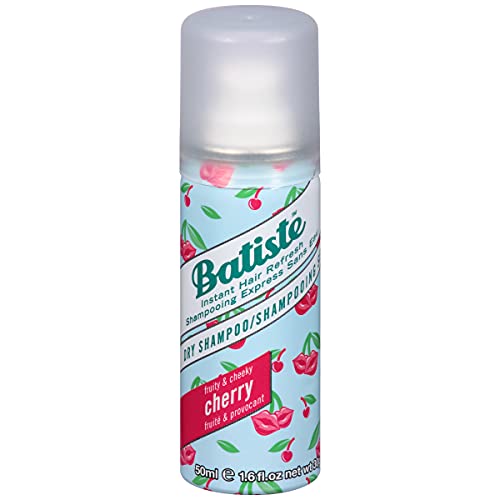 Batiste Dry Shampoo Fruity & Cheeky Cherry 200ml + Travel Size Mini 50ml | Oil Absorbing Hair Refresher for On-The-Go Use, Gym, Travel & Quick Styling