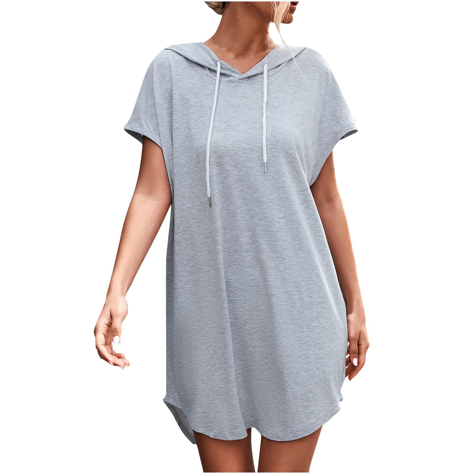2022 Women's Summer Dresses - Sexy Short Sleeve Bandage Mini Dress with V-Neck, Sleeveless & Pockets | Floral Beach Holiday Outfit, Casual Hat Matching Dress for Vacation & Party Wear