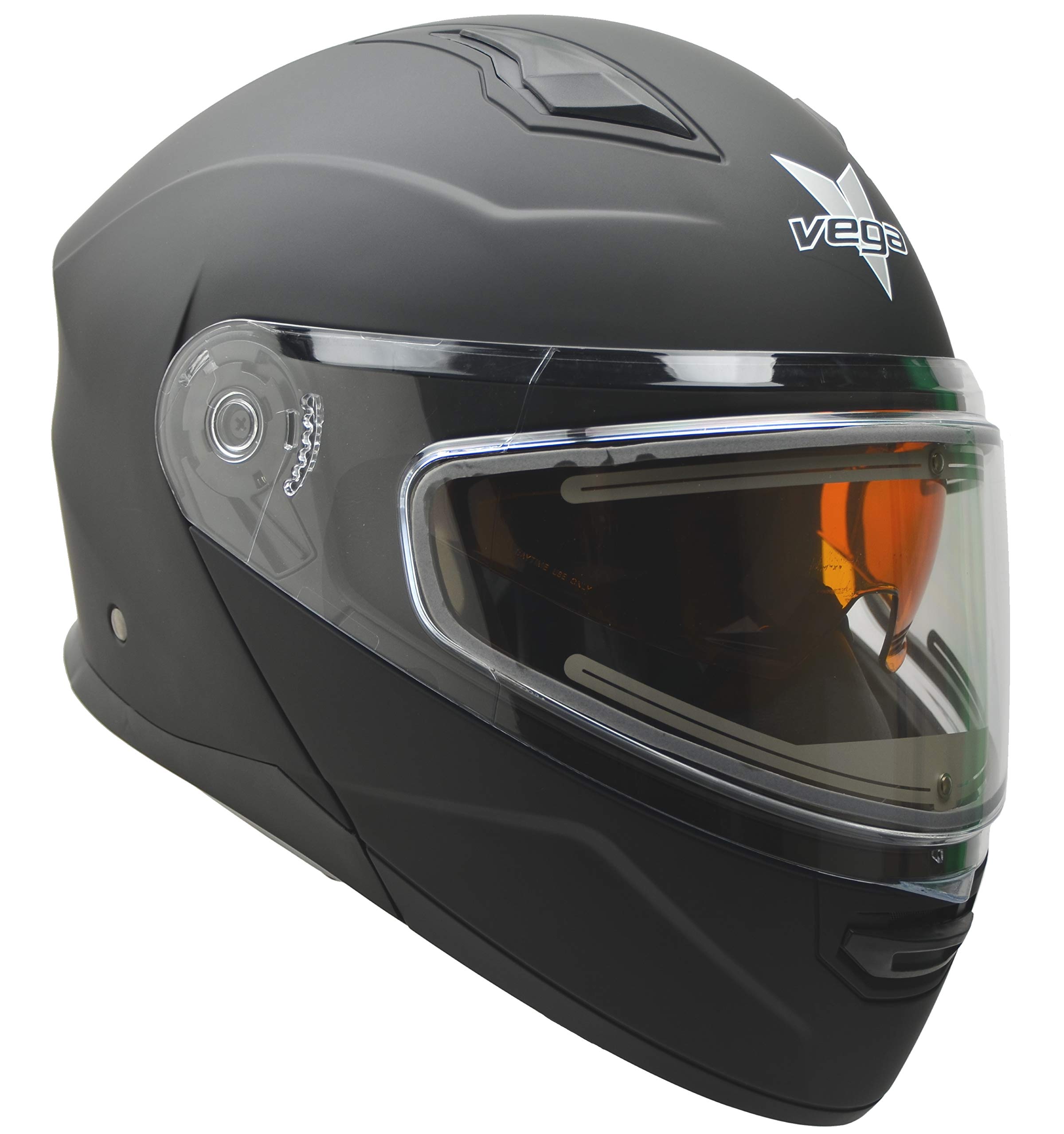Caldera Electric Snow 2 Modular Snowmobile Helmet - Matte Black 2XL - Custom Fit for Winter Sports & Extreme Cold Weather Riding