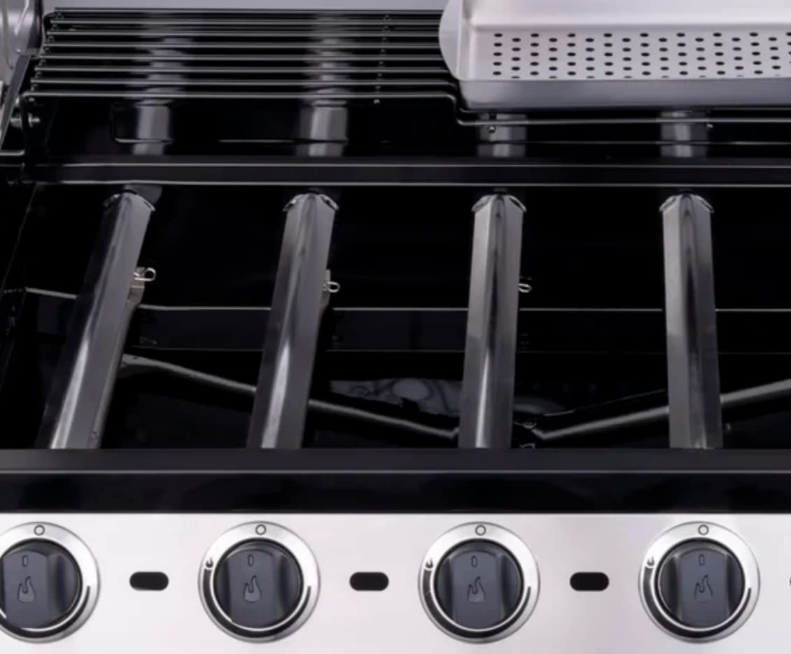 Uniflasy 5-Pack Stainless Steel Grill Heat Plates & Burner Covers Replacement for Charbroil Performance 4 & 5-Burner Gas Grills (Models 463448021, 463449021, 463365021, 463351021, 463352521) - Durable BBQ Accessories for Outdoor Cooking & Backyard Grilling