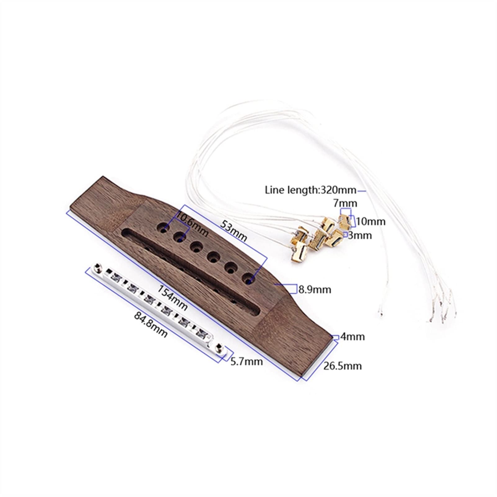 Acoustic Guitar Piezo Bridge Pickup - Natural Electric Guitar Tone for Acoustic & Electric Guitars | Perfect for Live Performances & Studio Recording