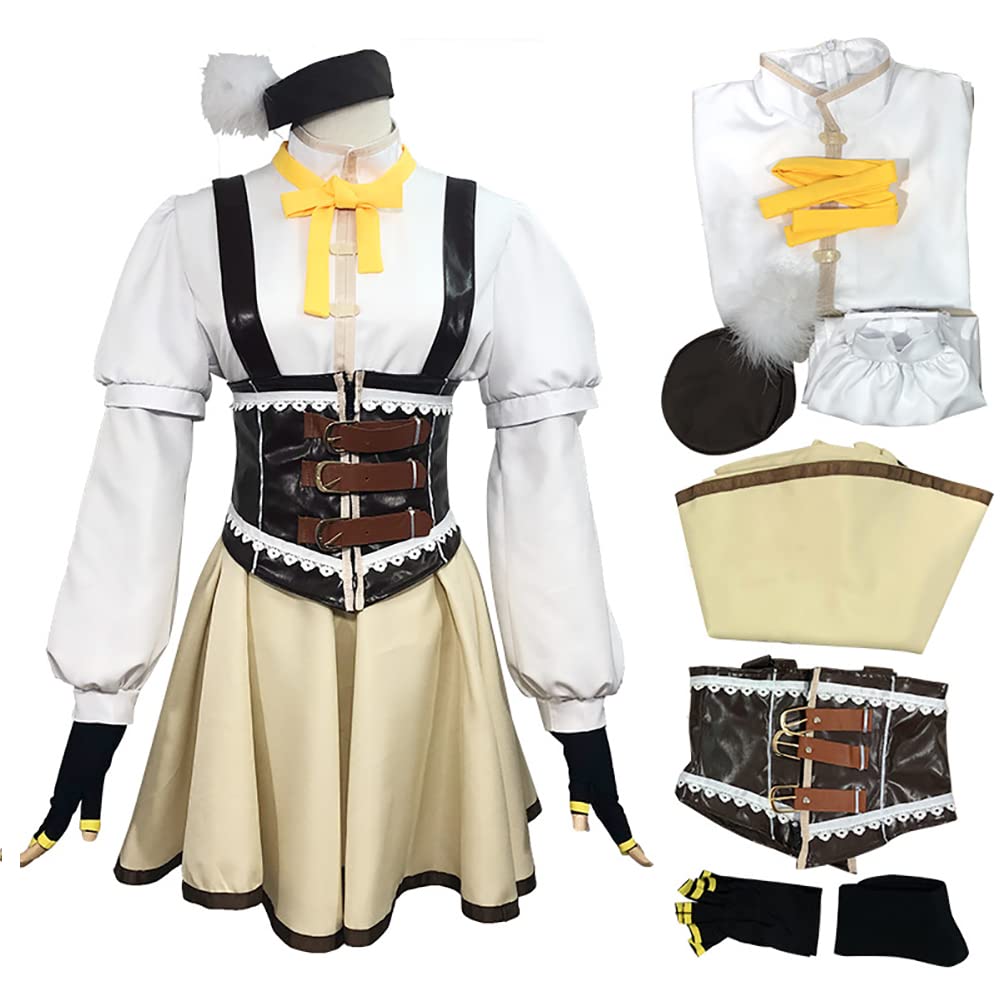 Tomoe Mami Cosplay Costume Full Set - Anime Puella Magi Madoka Magica Uniform Outfit for Halloween, Conventions & Themed Parties | Perfect for Cosplay Events & Anime Lovers