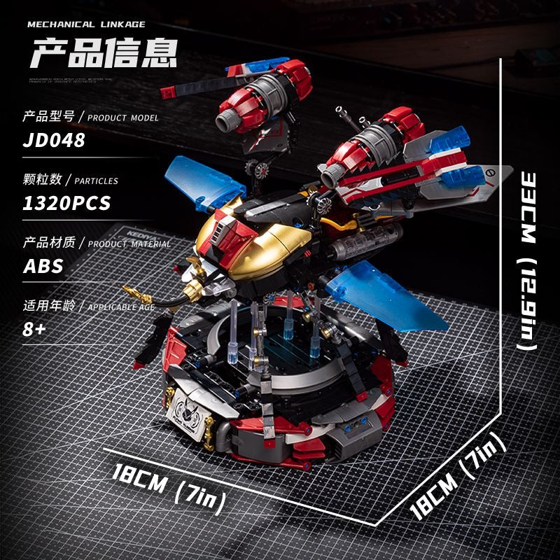 XJD JD048 Flying Warrior Building Blocks Set - 1320 PCS STEM Educational Toy for Kids Ages 6-12 | Creative Construction Kit for Birthday Gifts, Classroom Activities & Family Bonding Time