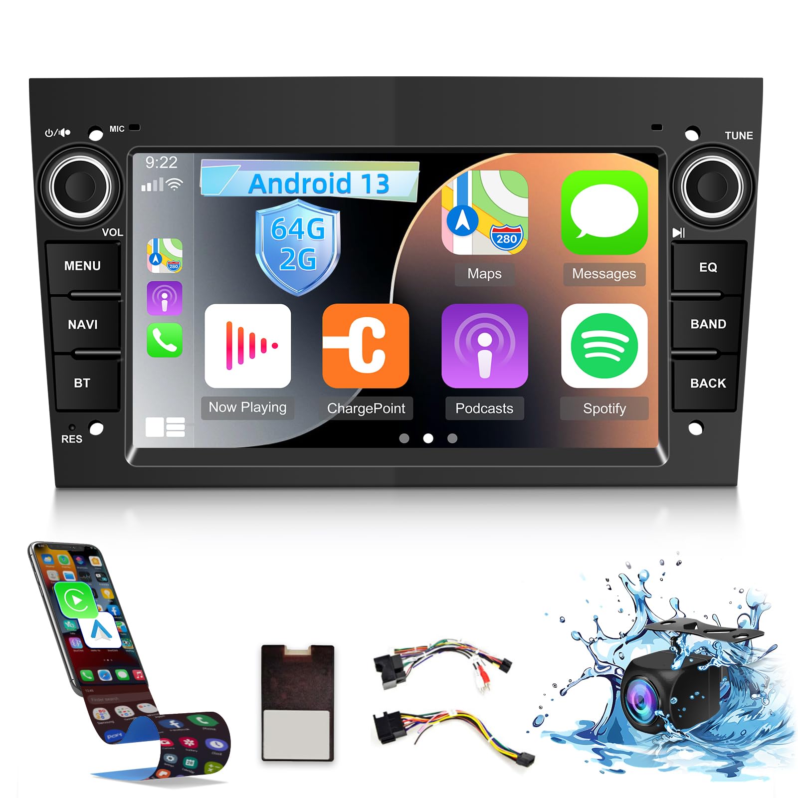2GB RAM 64GB ROM Android Car Stereo for Vauxhall Corsa Opel Astra Vectra Zafira Antara - 10.1