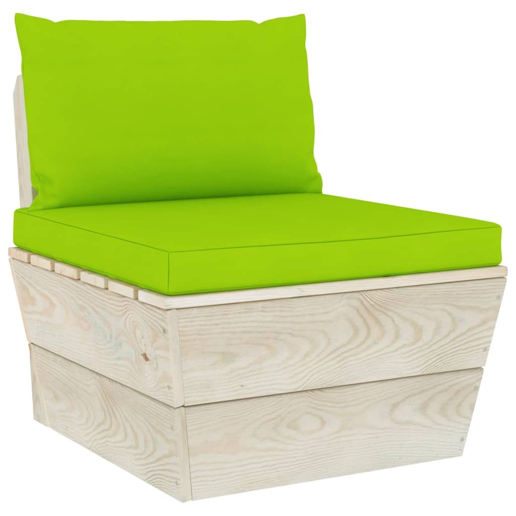 Premium 2-Piece Bright Green Fabric Pallet Sofa Cushions - Waterproof & Durable for Outdoor Patio, Garden, and Lounge Furniture