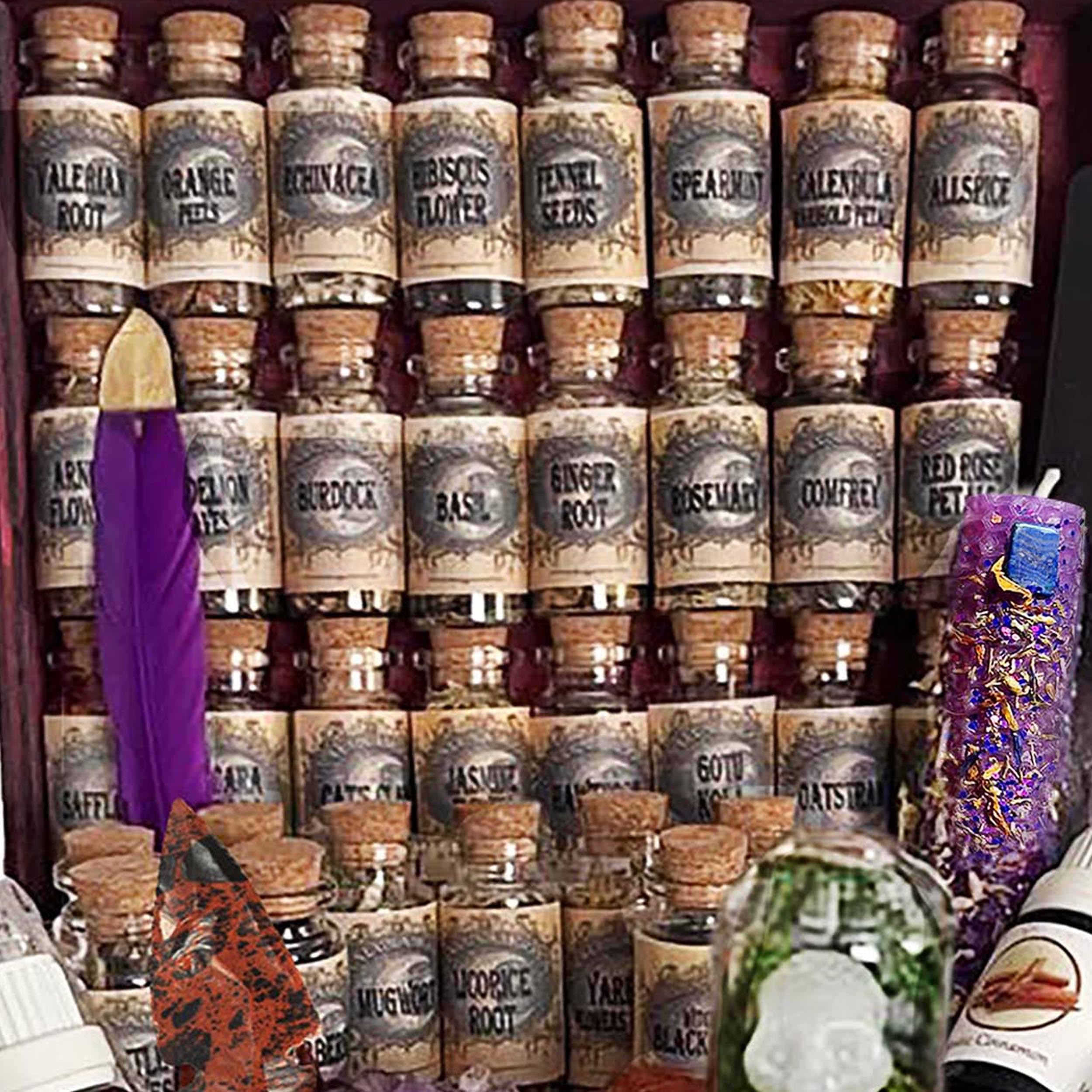 UnaLunaMoona Witchcraft Kit - Premium Wiccan Supplies & Tools Made in USA, Witch Starter Pack with Healing Crystals for Spells, Rituals & Meditation | Perfect for Beginners & Practitioners