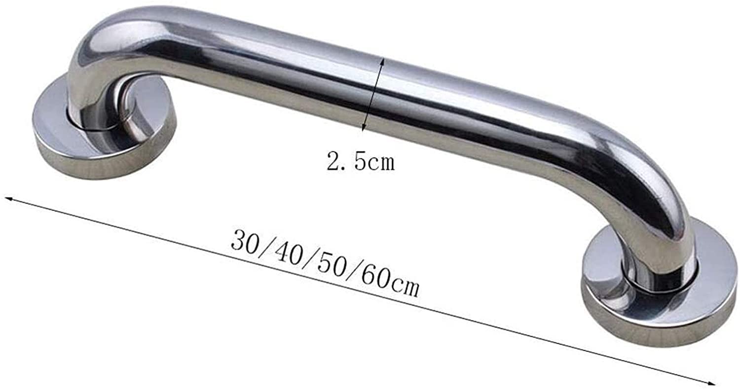 Stainless Steel Bathroom Safety Grab Bar - 60cm Non-Slip Bathtub Handrail with Towel Holder | ADA Compliant Shower Support for Elderly & Disabled | Perfect for Bathroom, Wet Room & Spa Safety