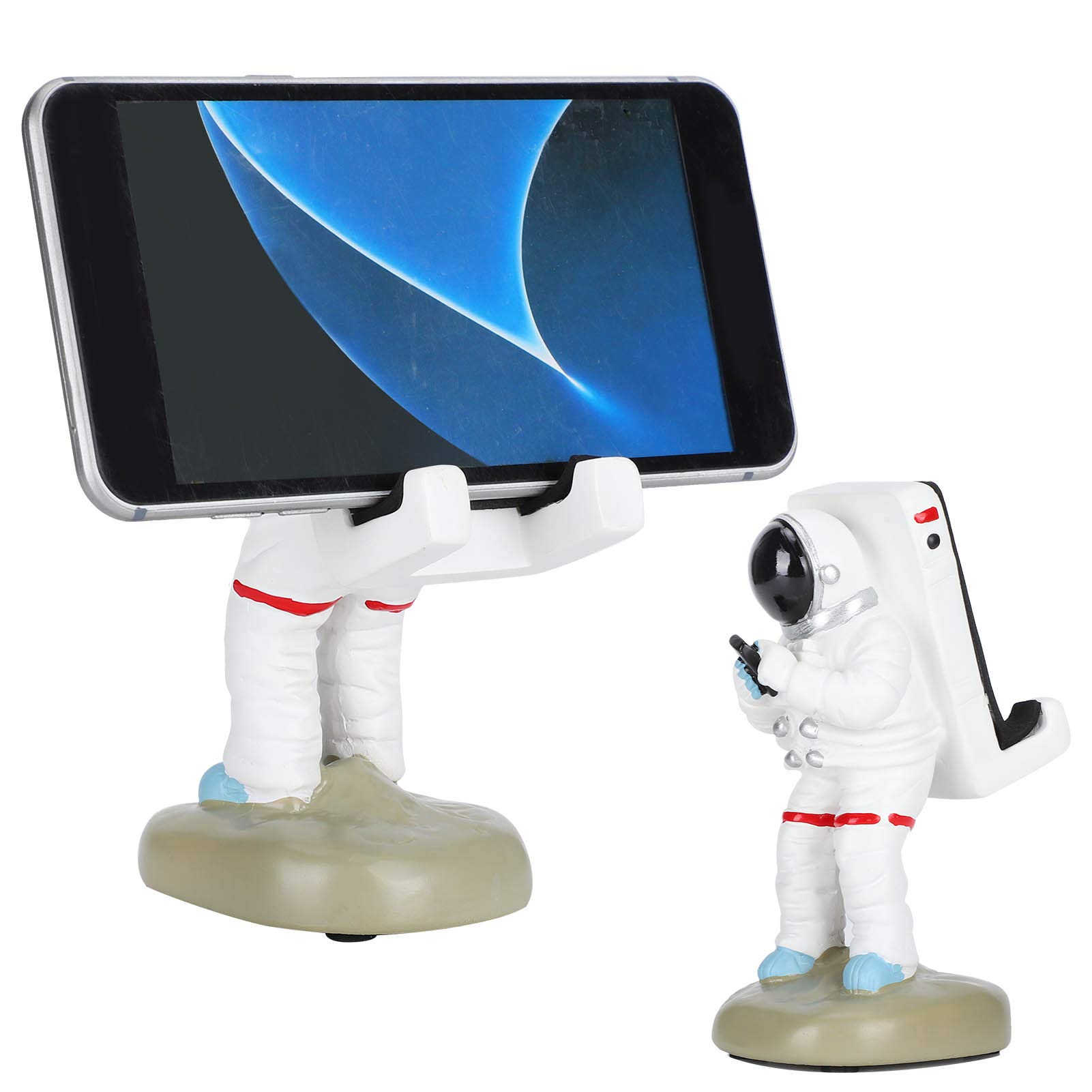 Garosa Astronaut Resin Cute Adjustable Phone Stand Holder - Desktop Cell Phone & Tablet Stand for iPhone, Samsung, iPad - Perfect for Office Desk, Gaming Setup & Home Decor