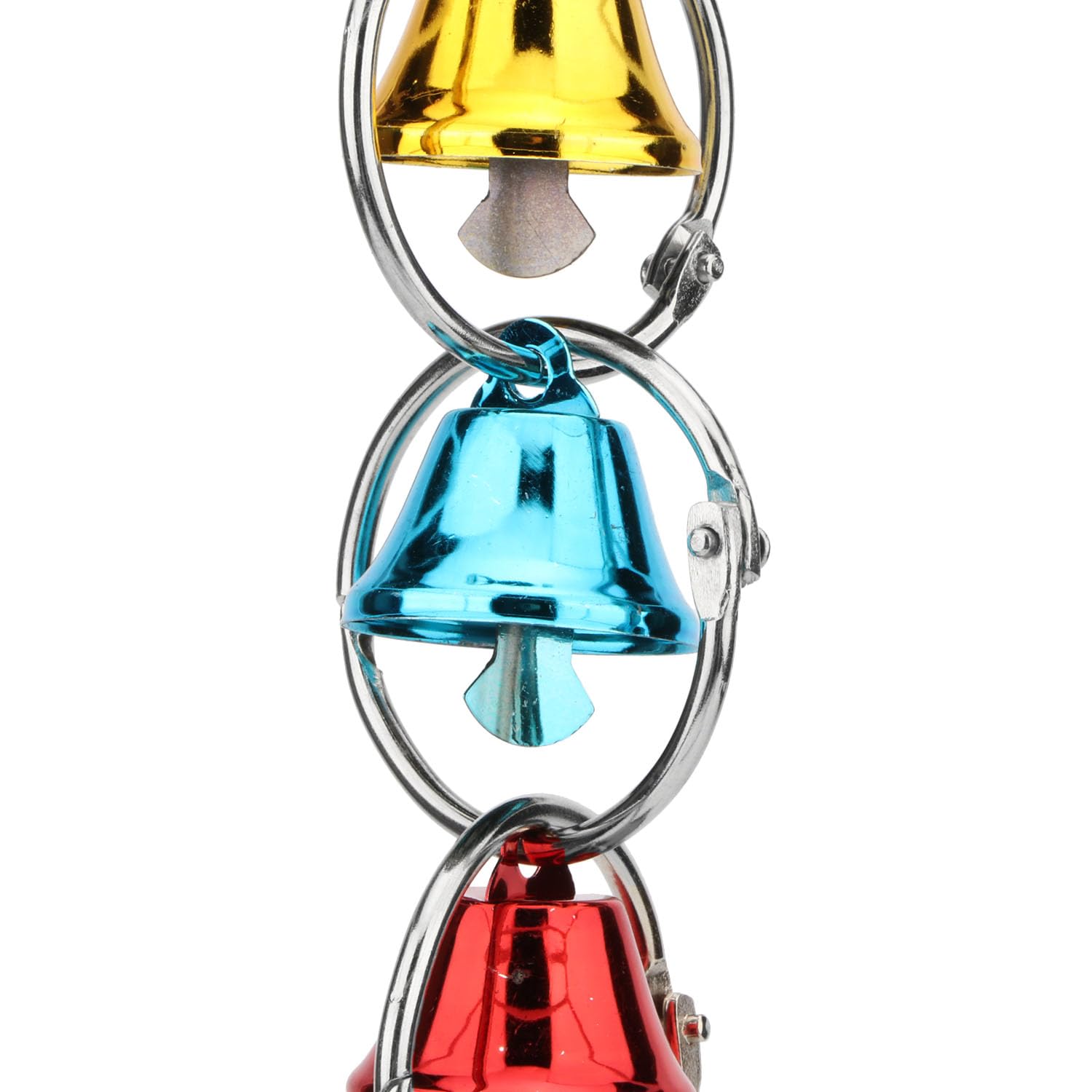 Colorful Parrot Chew Toys with Bells - Hanging Bird Cage Toy for African Grey, Conure & Cockatiel - Durable Swing Chandelier for Parrot Entertainment & Beak Exercise - Perfect for Playtime & Mental Stimulation