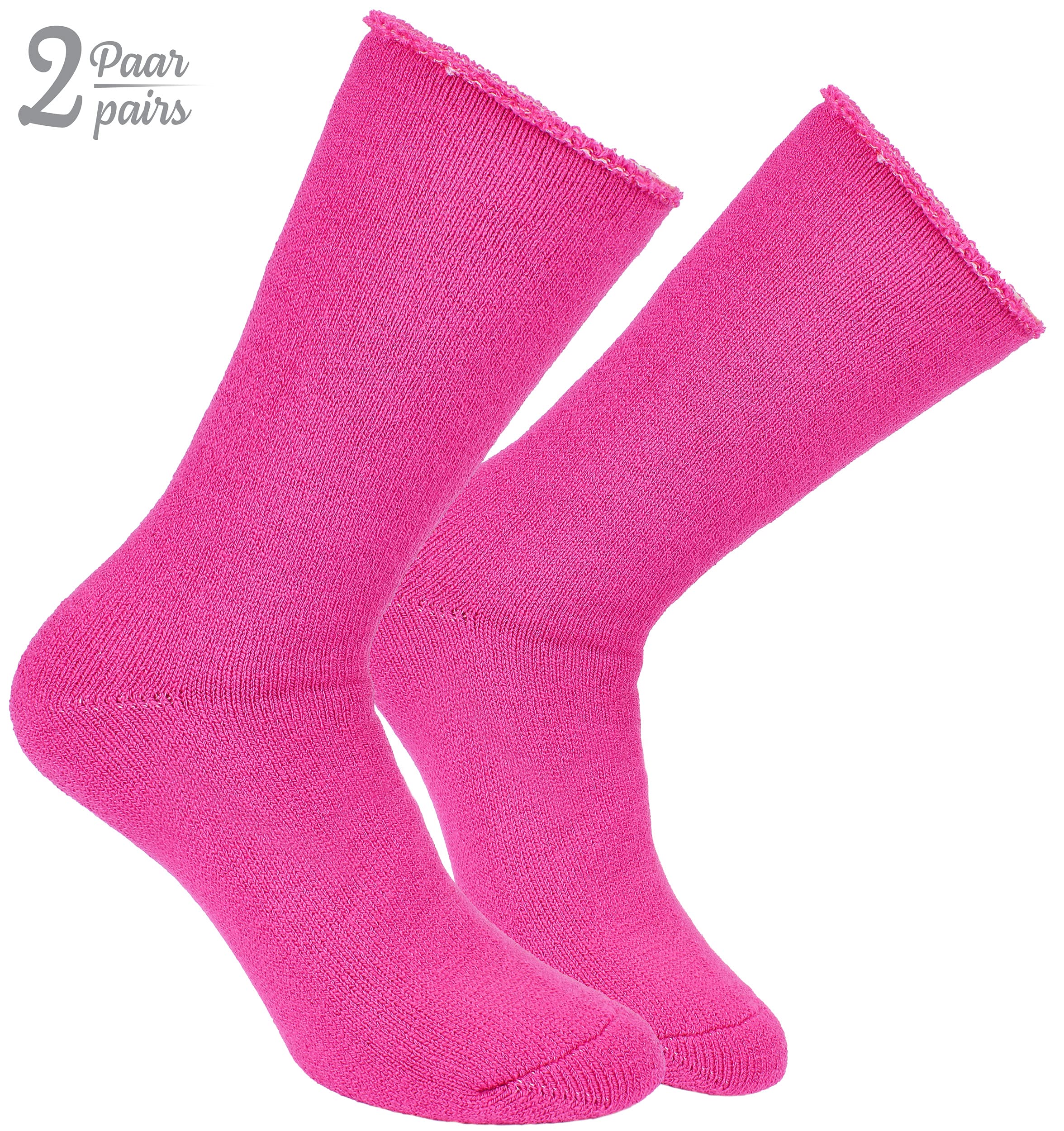 2-Pack BRUBAKER Thermal Socks for Women & Men - Ultra Warm Winter Socks with Heat-Trapping Insulation Fibers - Perfect for Cold Weather, Hiking, Skiing and Indoor Comfort