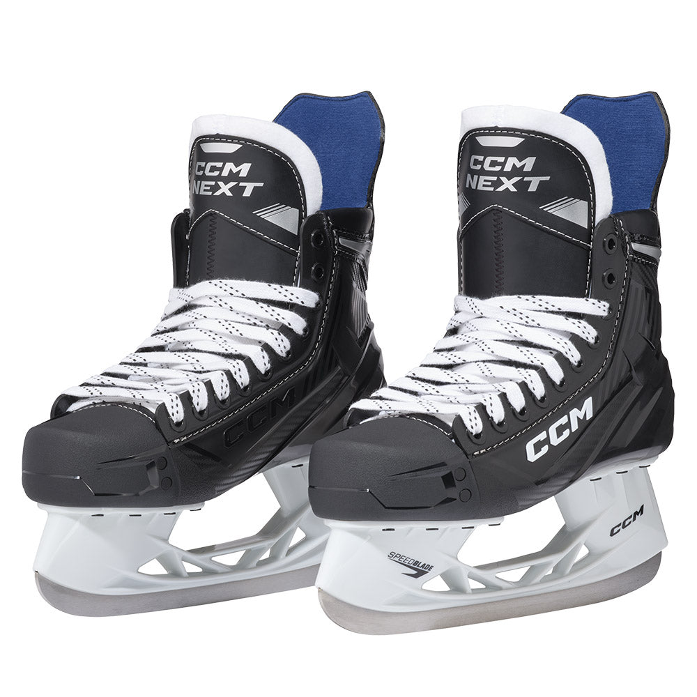 CCM Next Junior Ice Hockey Skates - Youth Hockey Skates for Boys & Girls - Lightweight Performance Skates for Ice Rink & Hockey Training - Perfect for Beginners & Recreational Players