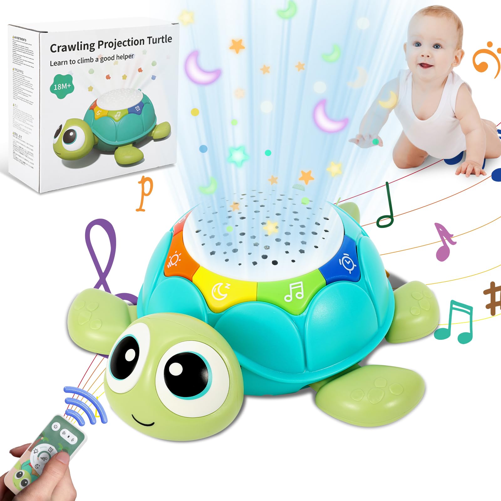 Musical Elephant & Turtle Baby Toys for 3 Year Olds - Educational Learning Toy with Lights & Sounds for Toddlers - Perfect Birthday Gift for Boys & Girls
