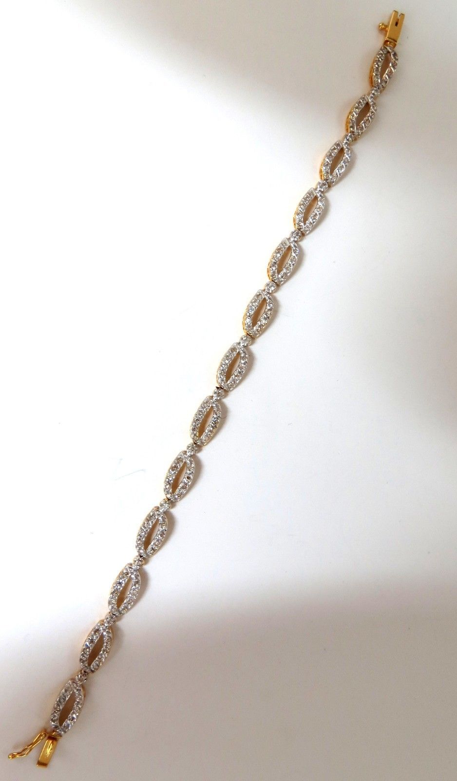 1.40ct Open Leaf Pattern Diamond Bracelet in 14K Gold - Elegant Jewelry for Women, Perfect for Weddings, Parties & Special Occasions