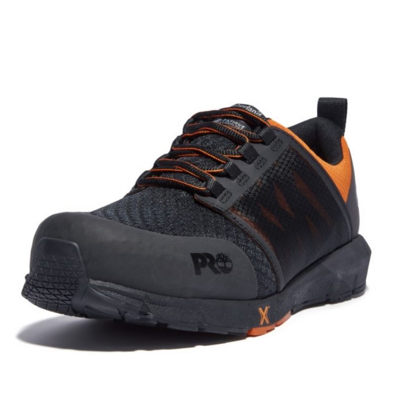 Timberland PRO Radius Men's Athletic Composite Toe Work Shoes - Safety Toe, Slip Resistant, Comfortable for Construction & Warehouse Work (TB0A27Y3001, Orange) - Ideal for Industrial Jobs, Outdoor Work & Heavy Duty Labor