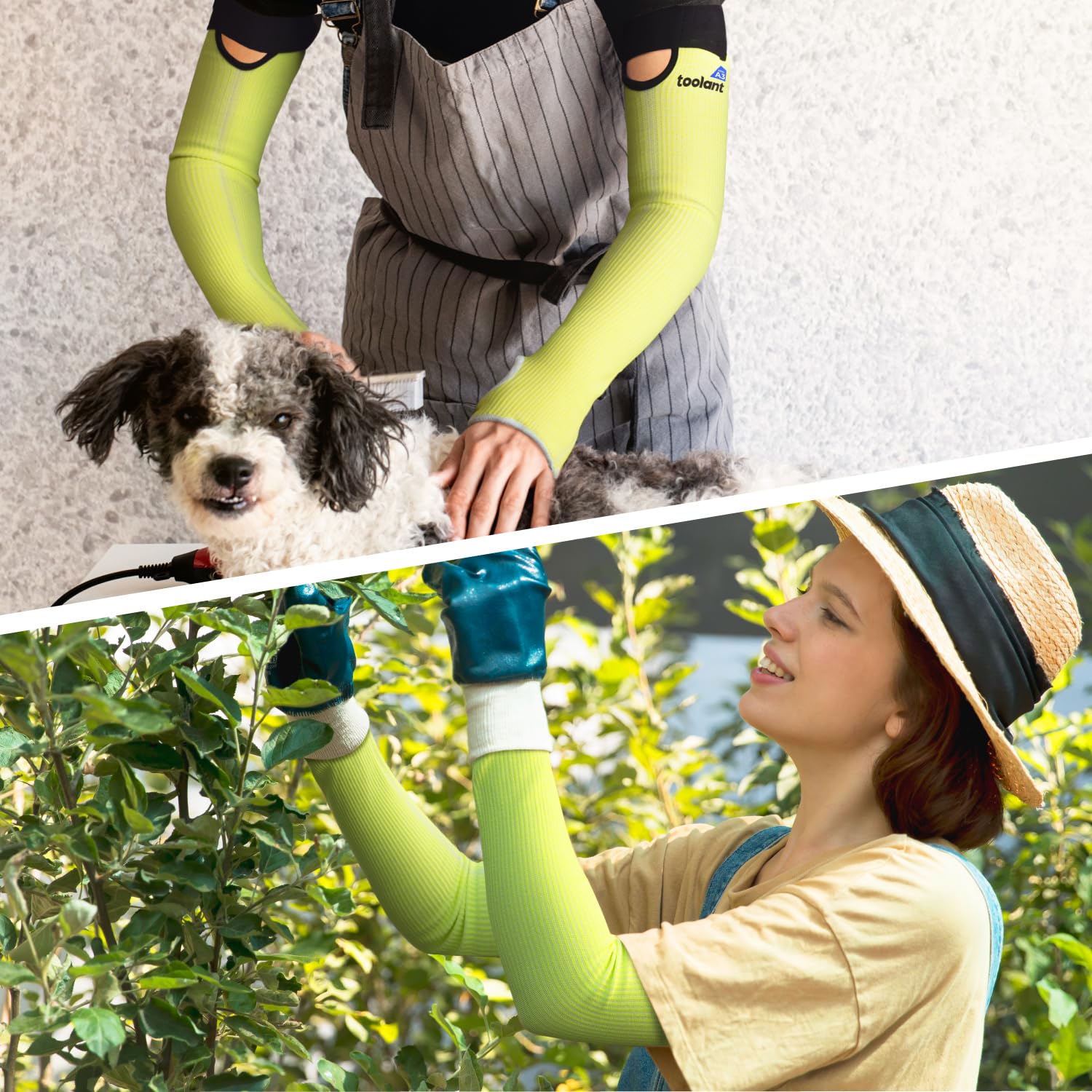 Cut Resistant Gardening Arm Sleeves with Thumb Hole - Protective Arm Guards for Yard Work, Thorn & Bite Protection - Ideal for Landscaping, Pruning & Outdoor Activities