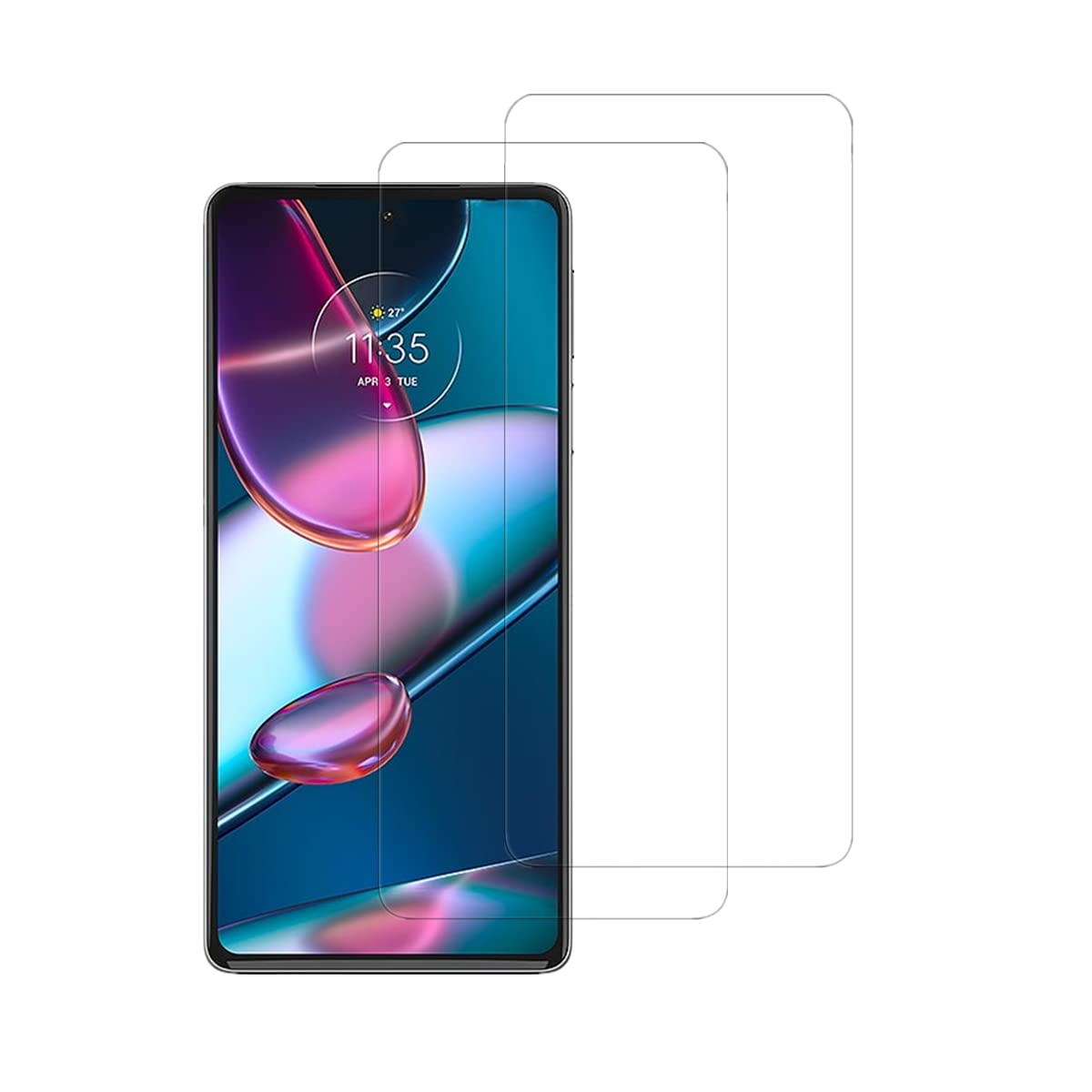 VIESUP 2Pack Tempered Glass for Motorola Edge+ 2022 - 9H Hardness Anti-Scratch Screen Protector for Daily Protection