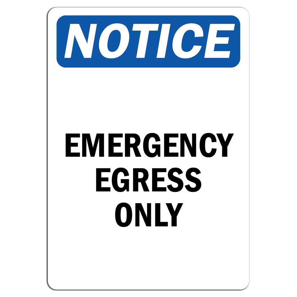 Safety and Warning Vinyl Stickers Bundle - 3 Pack Warehouse Signs (3.5