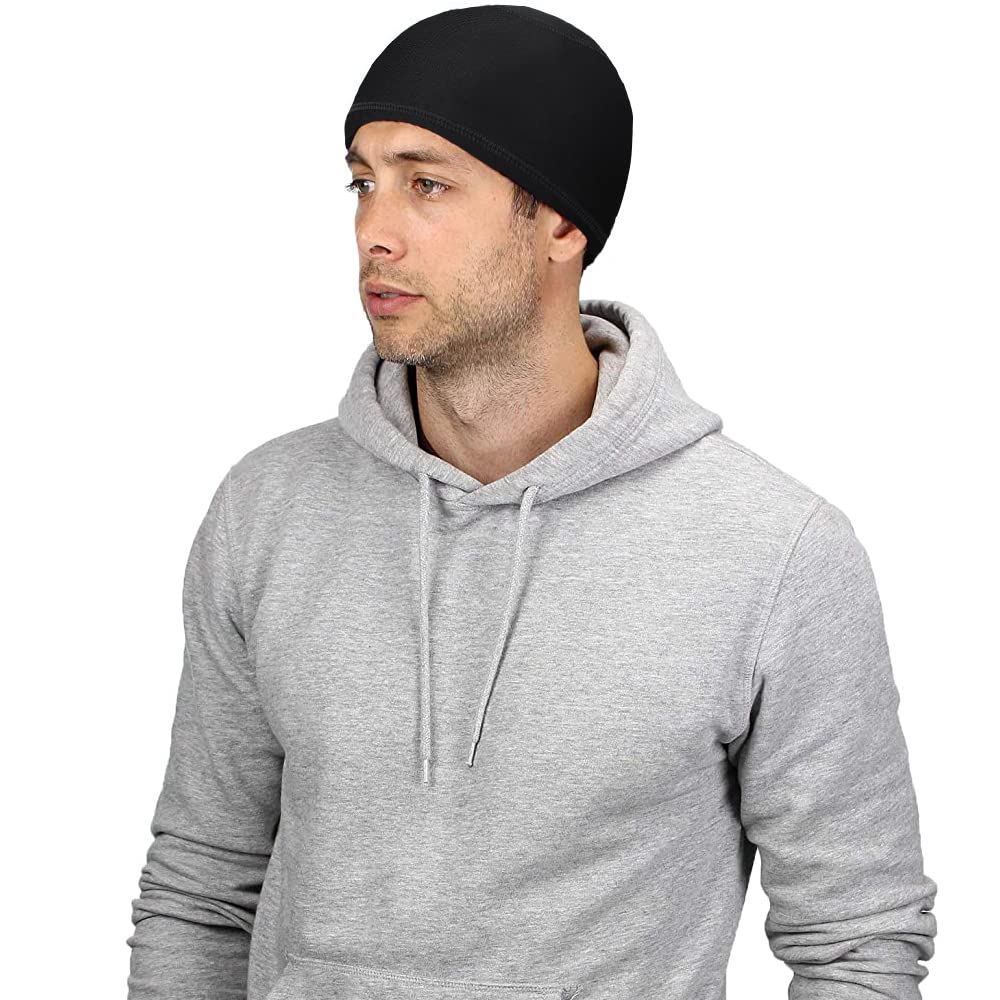 Skull Cap Helmet Liner - Sweat Wicking Beanie for Hard Hats, Running, Cycling & Football - Breathable Head Wrap for Men & Women - Perfect for Construction, Sports & Outdoor Activities