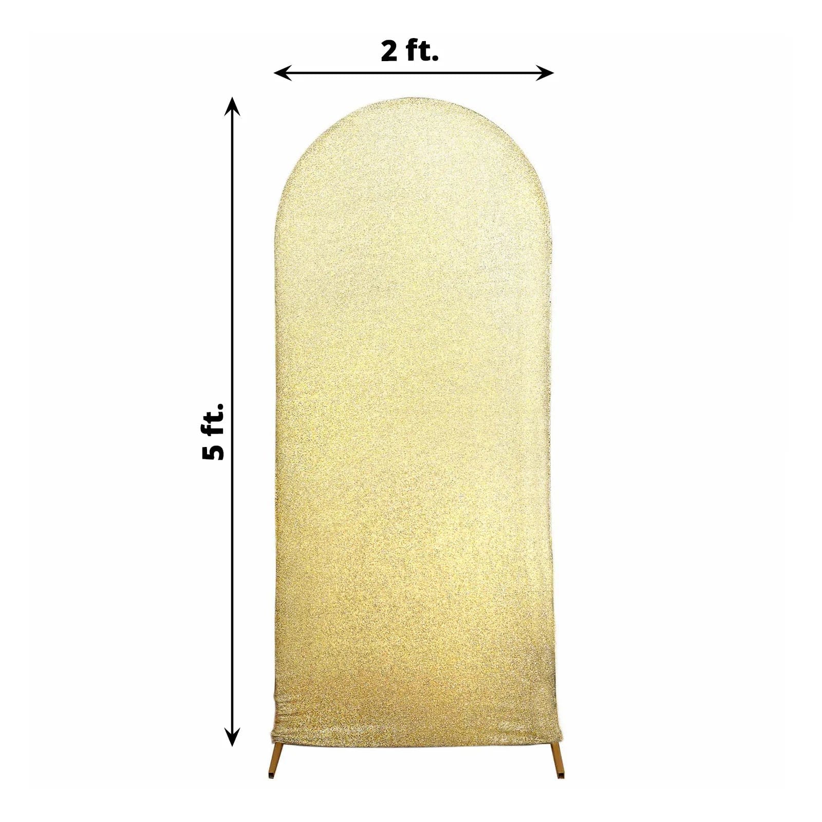 Metallic Fitted Spandex Round Wedding Arch Backdrop Stand Cover - Elegant Ceremony Decor for Weddings, Parties & Photo Shoots
