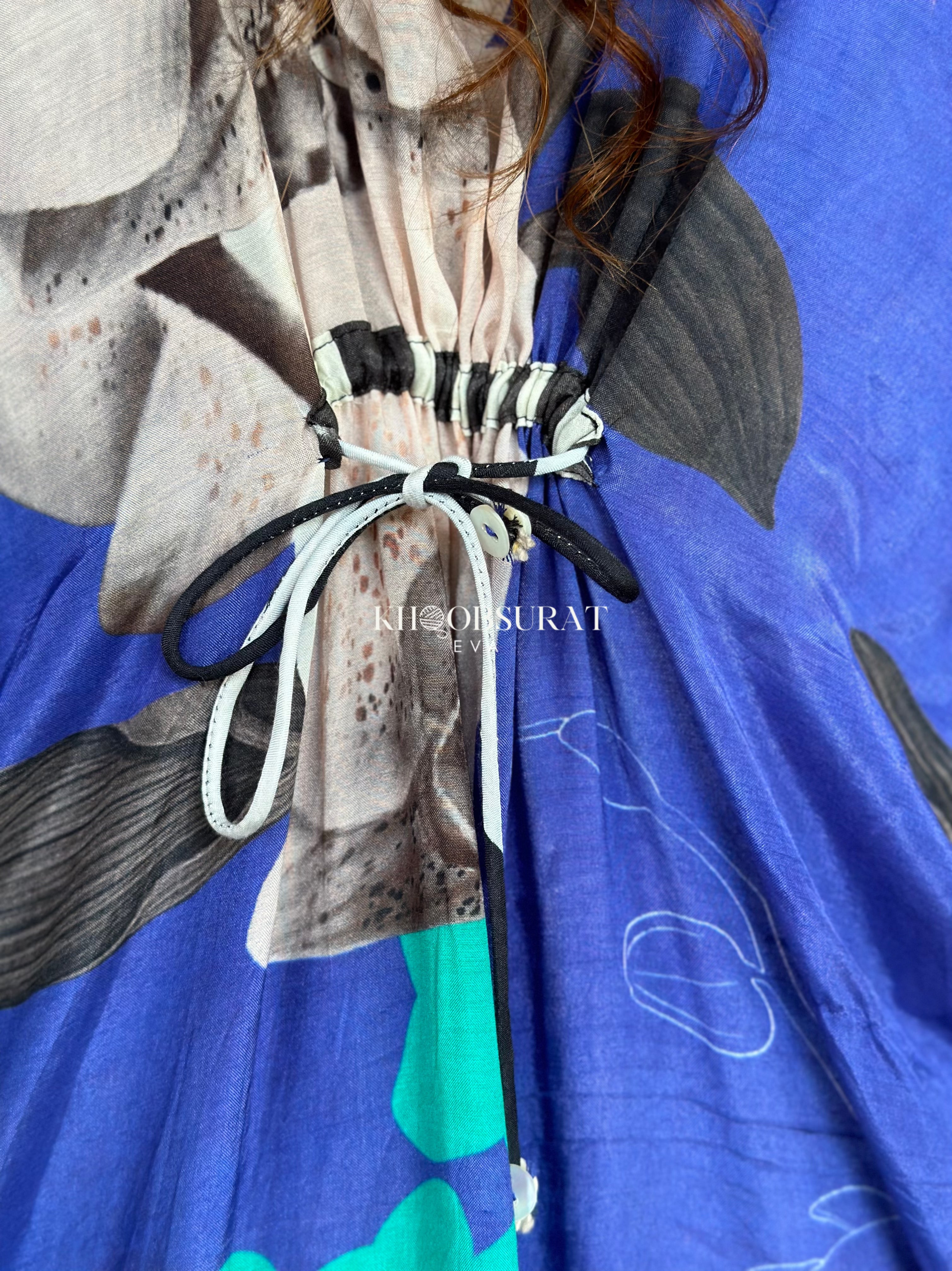 Breezy Blue Casual Shrug Dress - Lightweight Summer Cover-Up for Beach, Brunch & Outdoor Events