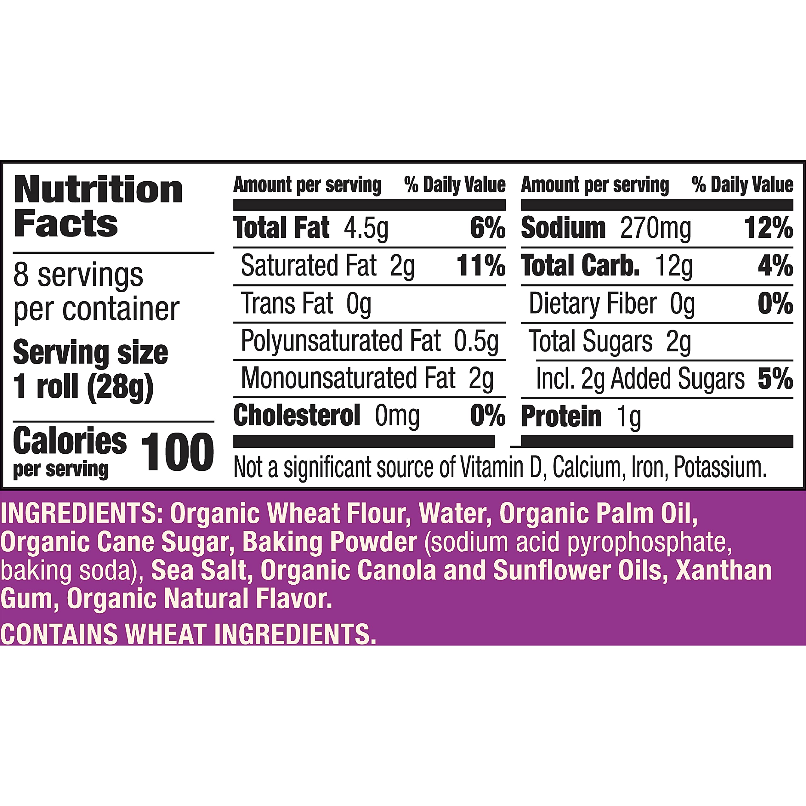 Organic Crescent Rolls by Annie's - 8 Pack (8 oz) | Refrigerated Dough for Easy Baking, Perfect for Breakfast, Parties & Holiday Meals