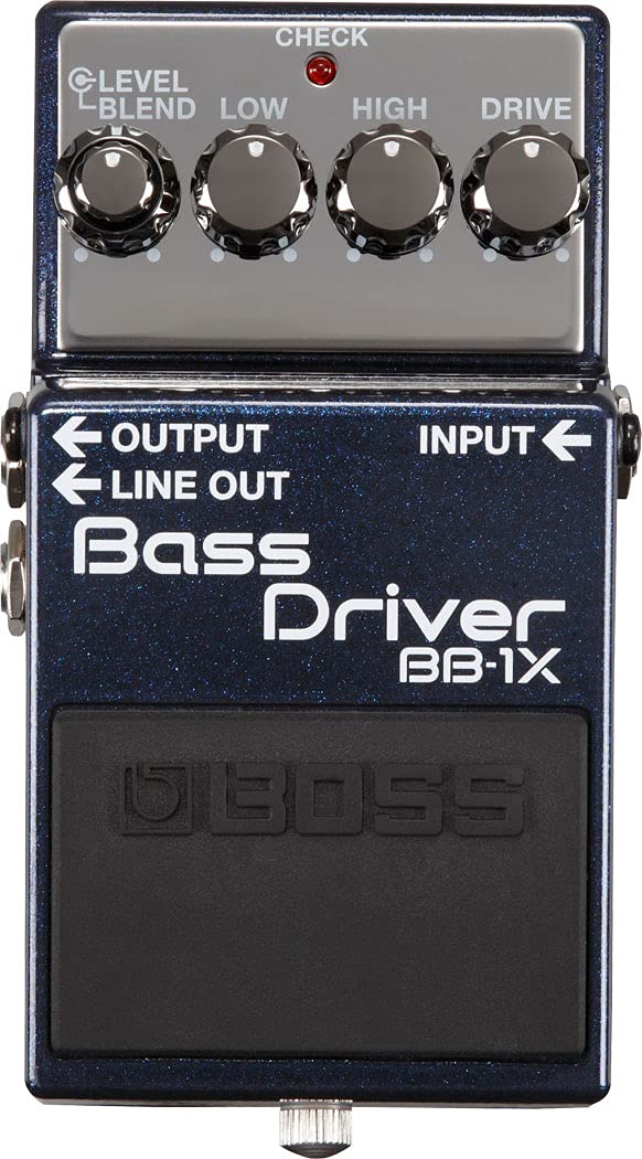 Boss BB-1X Bass Driver Pedal Bundle with 10ft Instrument Cable, Patch Cable, and Guitar Picks - Perfect for Live Performances, Studio Recording & Bass Guitar Effects