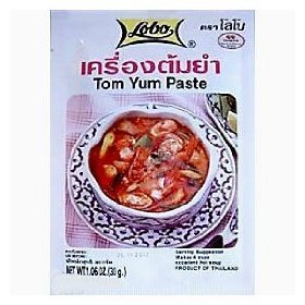 Lobo Spicy Tom Yum Soup Mix - Authentic Thai Flavor - 30g x 5 Pack - Quick & Easy Meal Solution for Home, Office & Camping